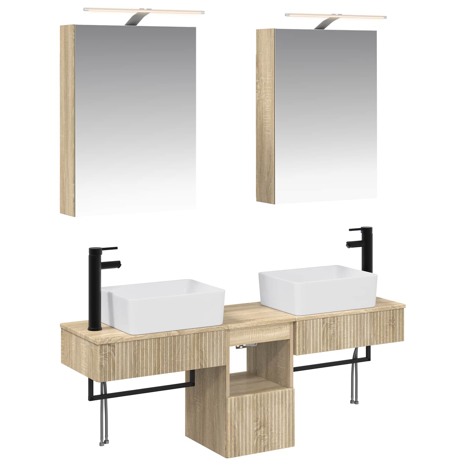 Set ormarića za kupaonicu 5 pcs Hrast sonoma 50 x 14,5 x 70 cm