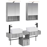 Set ormarića za kupaonicu 5 pcs Siva Sonoma 50 x 14,5 x 70 cm