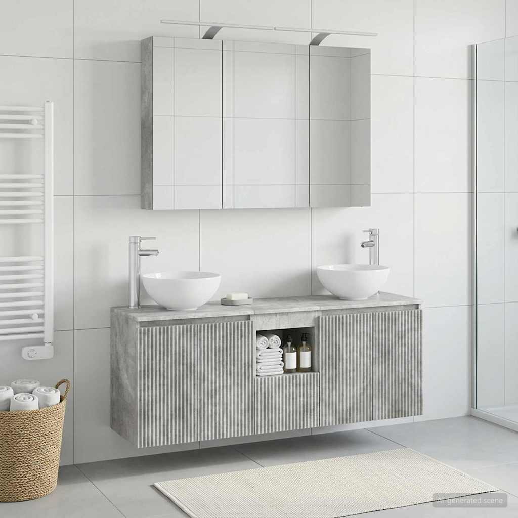 Set ormarića za kupaonicu 4 pcs Betonska siva