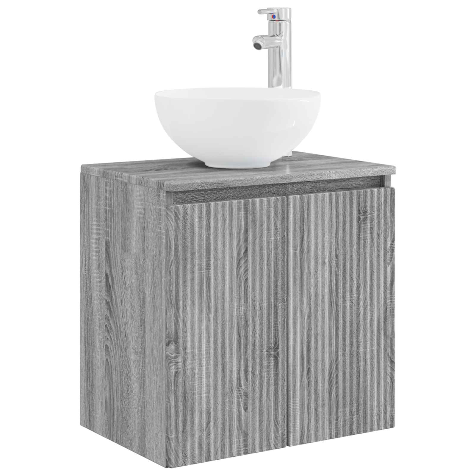Set ormarića za kupaonicu 4 pcs Siva Sonoma 100 x 14,5 x 70 cm