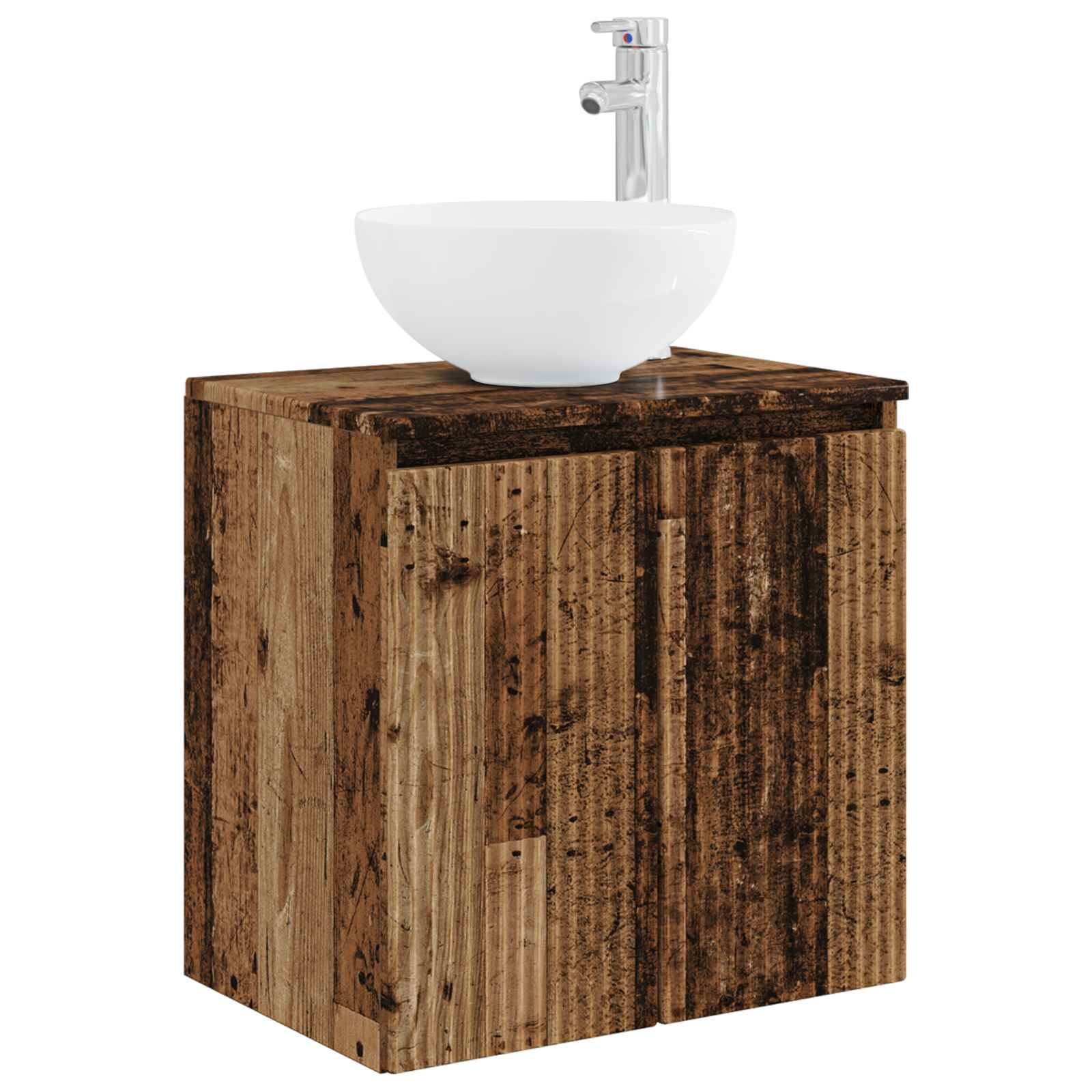 Set ormarića za kupaonicu 4 pcs Staro drvo 103,5 x 15,5 x 70 cm