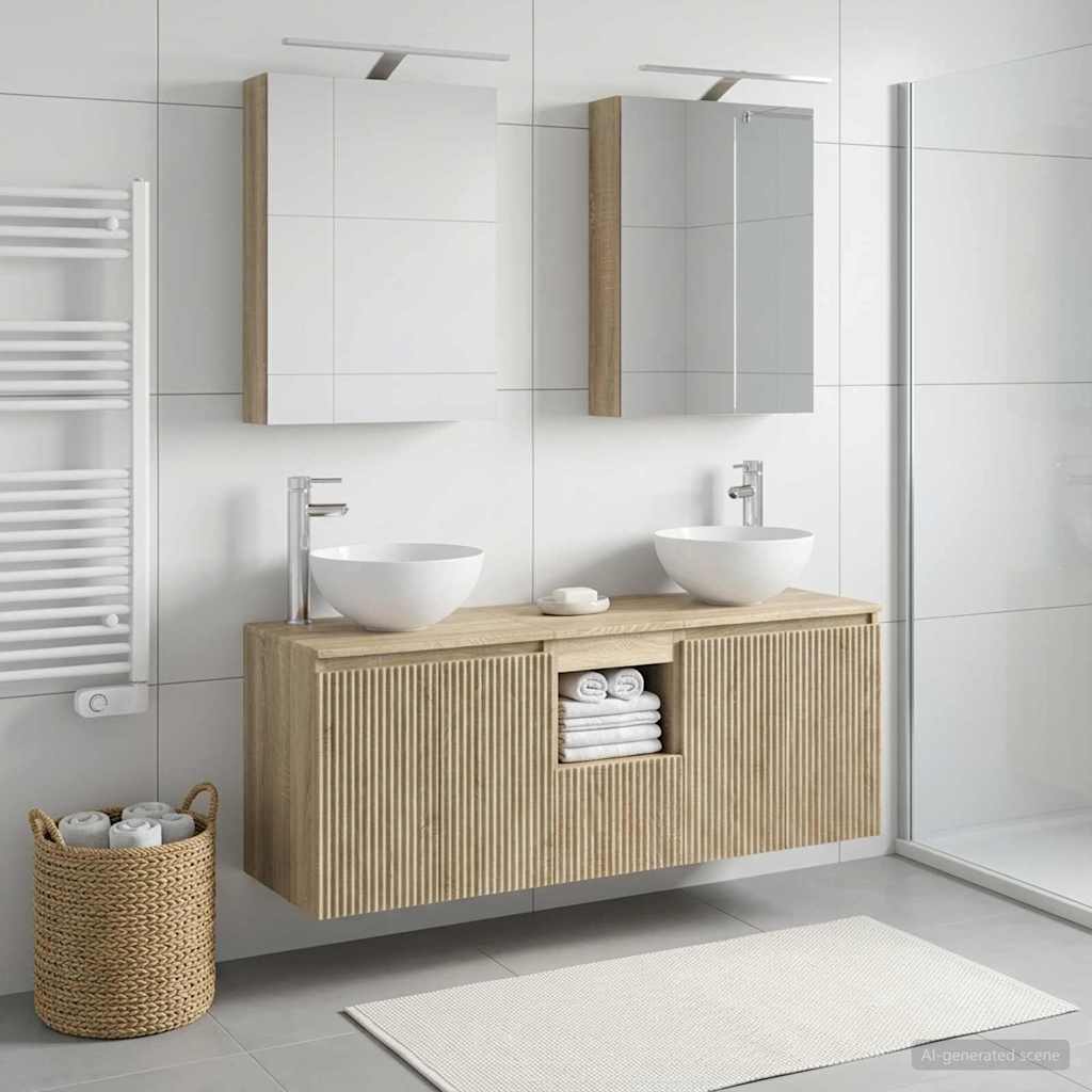 Set ormarića za kupaonicu 5 pcs Hrast sonoma 50 x 14,5 x 70 cm