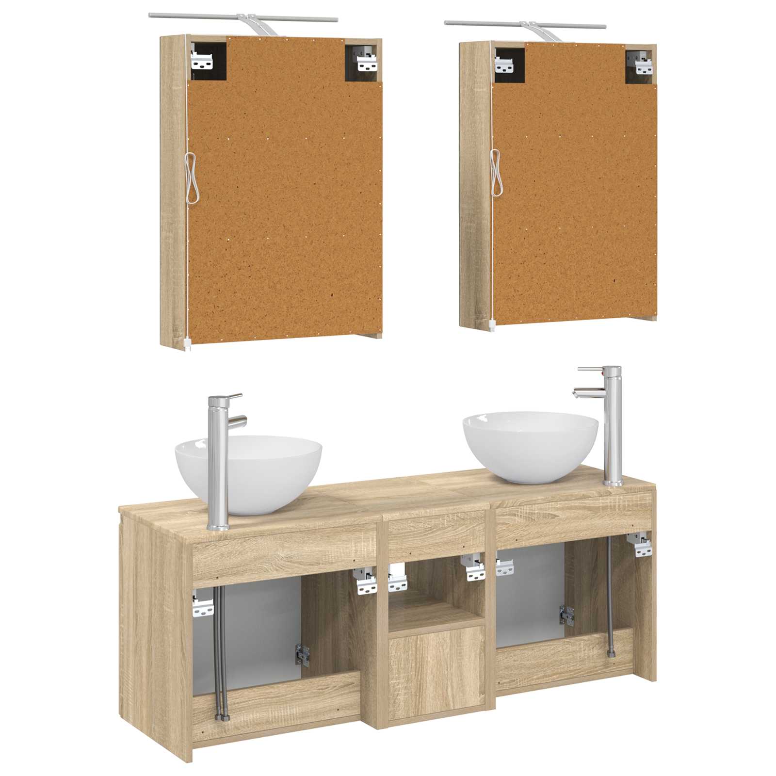 Set ormarića za kupaonicu 5 pcs Hrast sonoma 50 x 14,5 x 70 cm