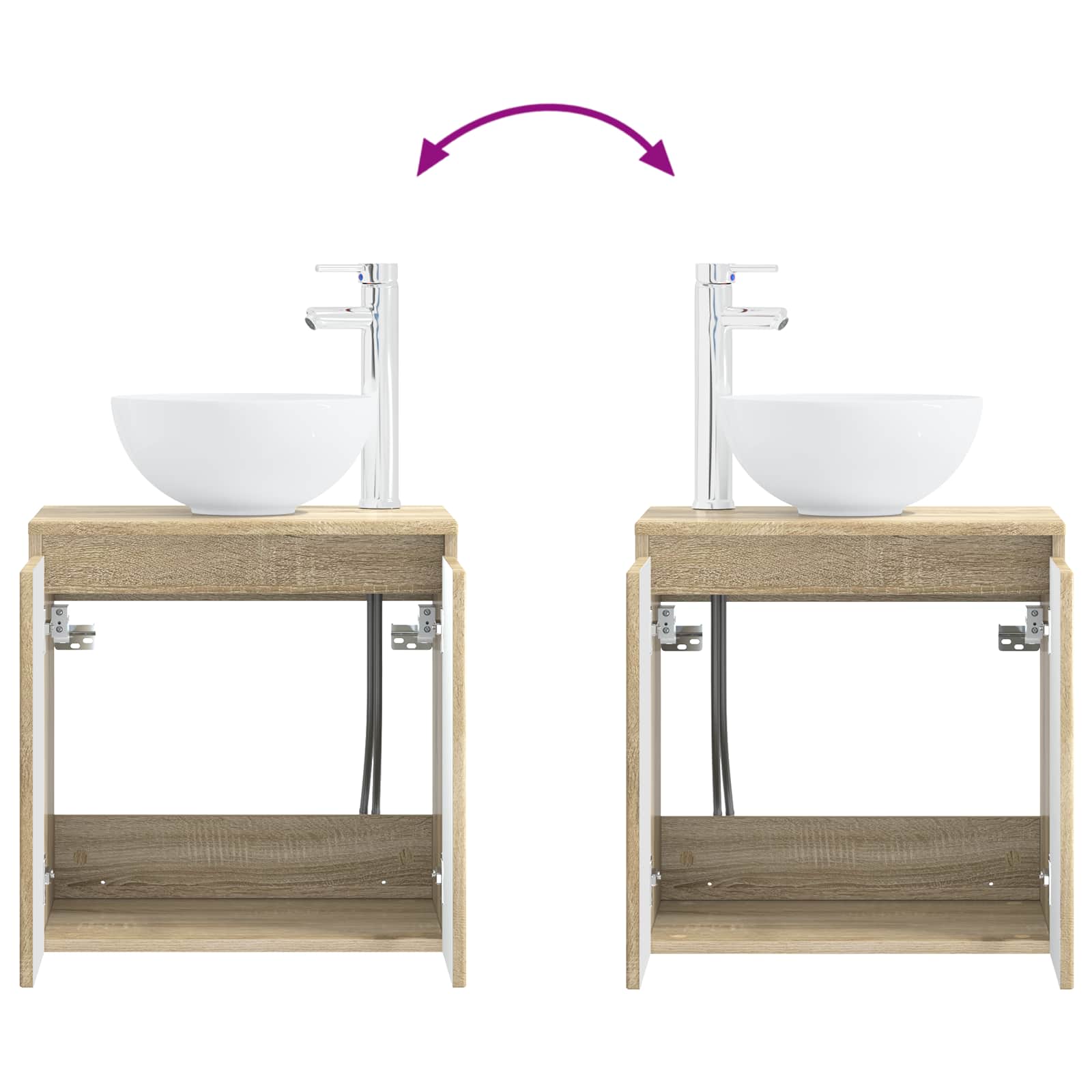 Set ormarića za kupaonicu 5 pcs Hrast sonoma 50 x 14,5 x 70 cm