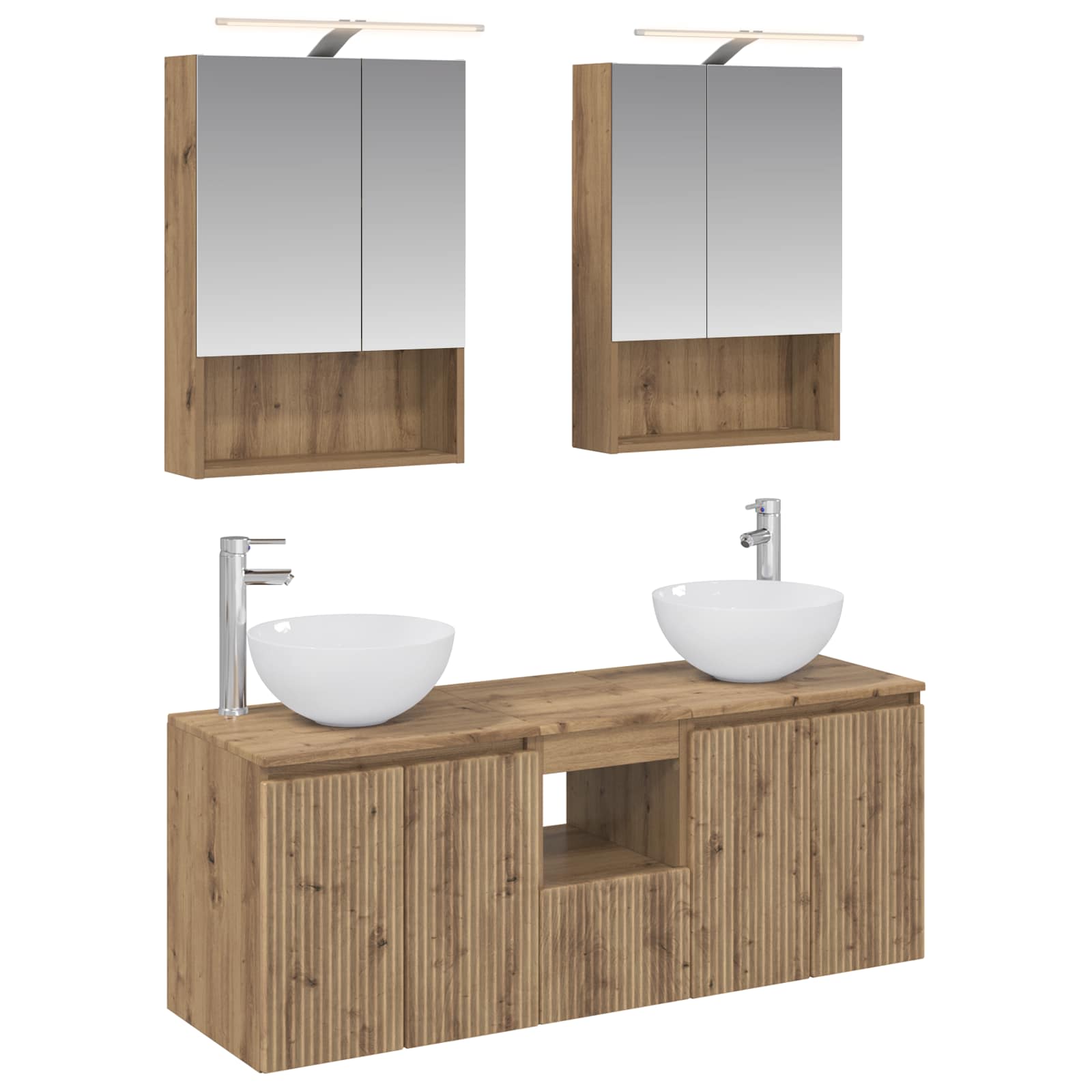 Set ormarića za kupaonicu 5 pcs Hrast artisan 50 x 14,5 x 70 cm