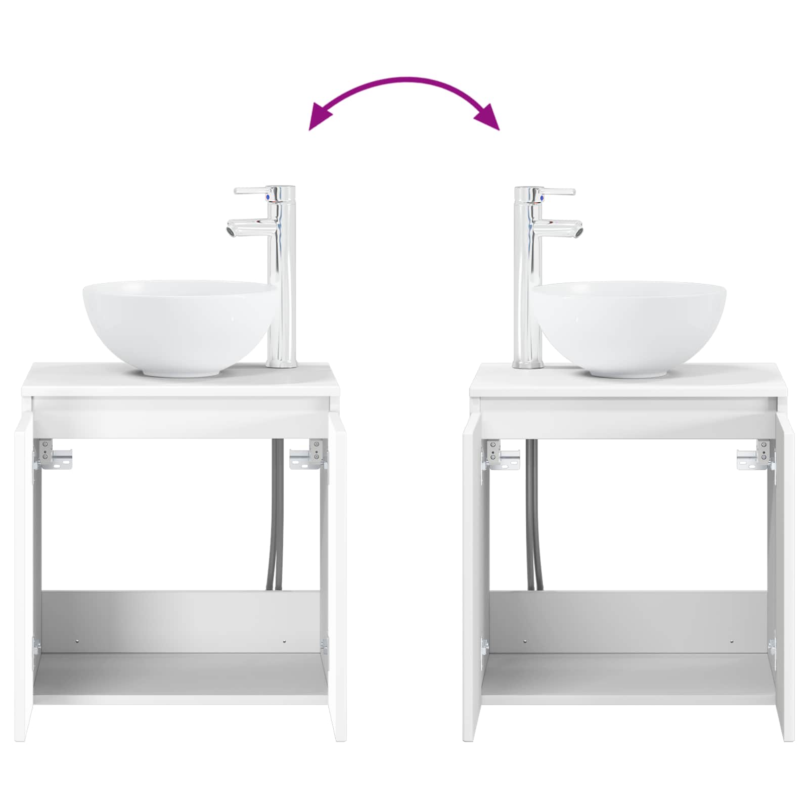 Set ormarića za kupaonicu 5 pcs Bijela 53 x 15,5 x 70 cm