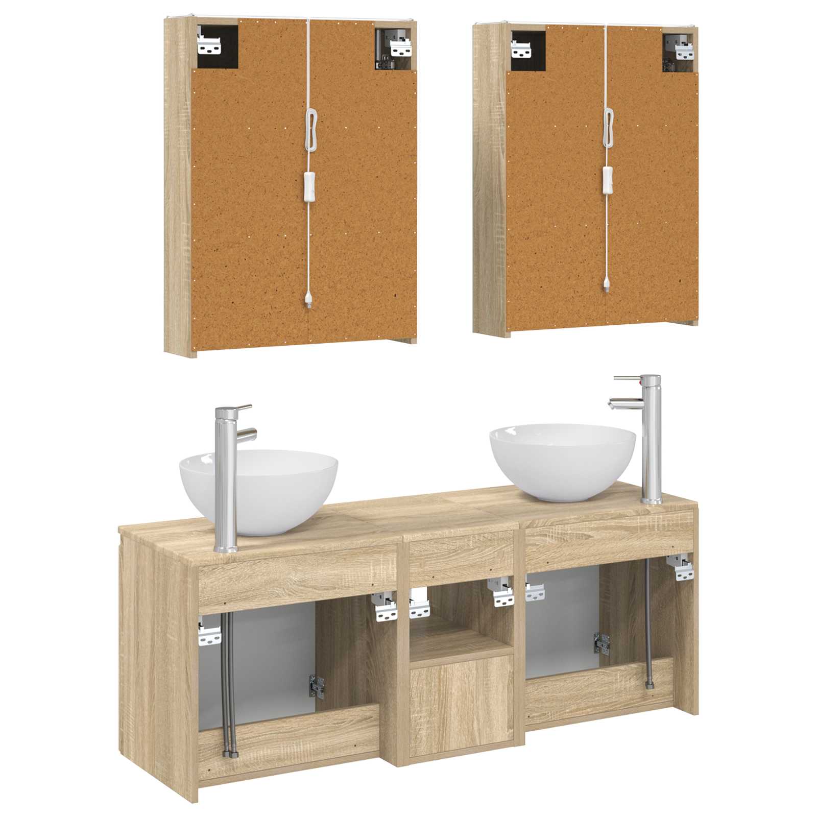 Set ormarića za kupaonicu 5 pcs Hrast sonoma 53 x 15,5 x 70 cm