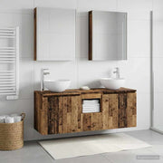 Set ormarića za kupaonicu 5 pcs Staro drvo 53 x 15,5 x 70 cm