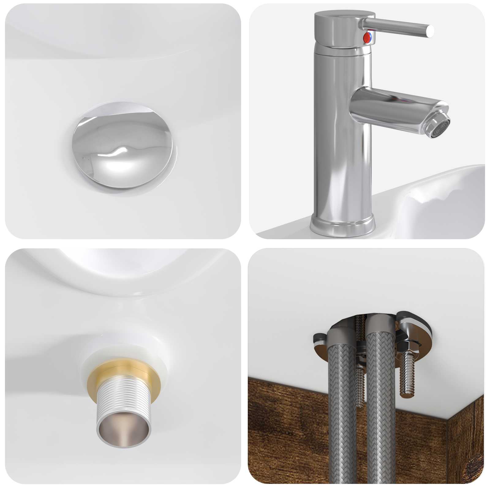 Set ormarića za kupaonicu 5 pcs Dimljeni hrast