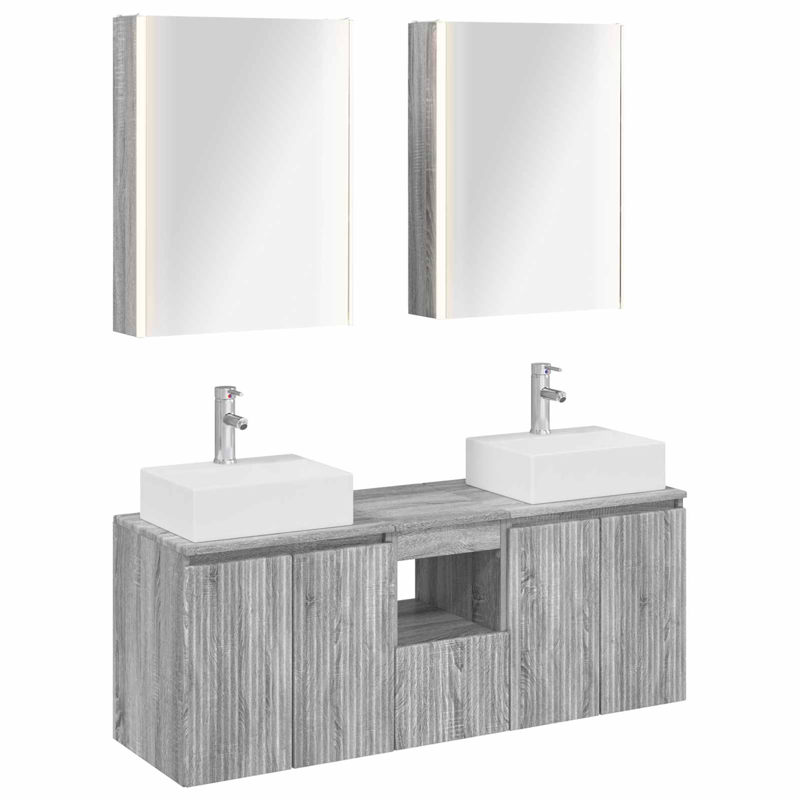 Set ormarića za kupaonicu 5 pcs Siva Sonoma Konstruirano drvo