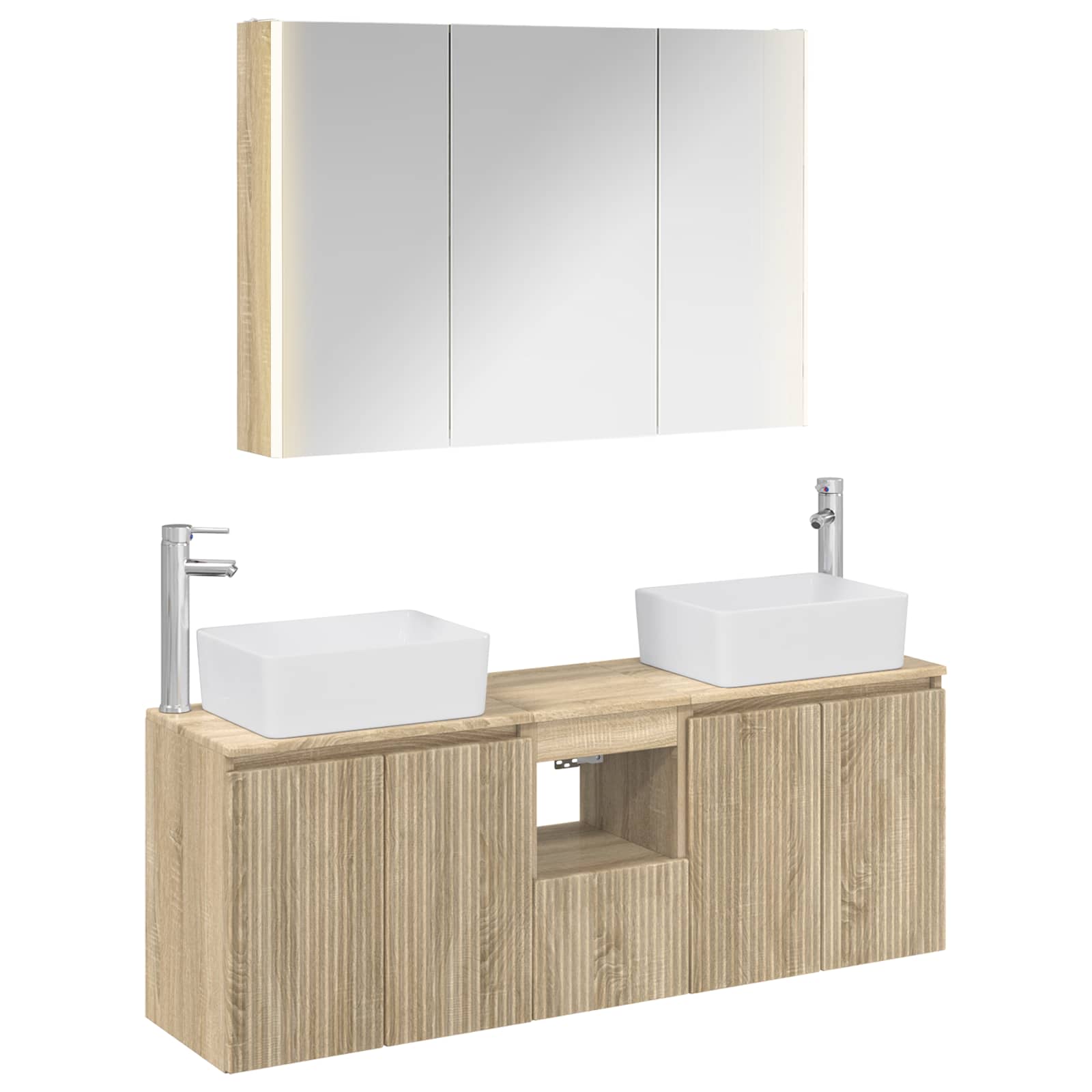 Set ormarića za kupaonicu 4 pcs Hrast sonoma Konstruirano drvo