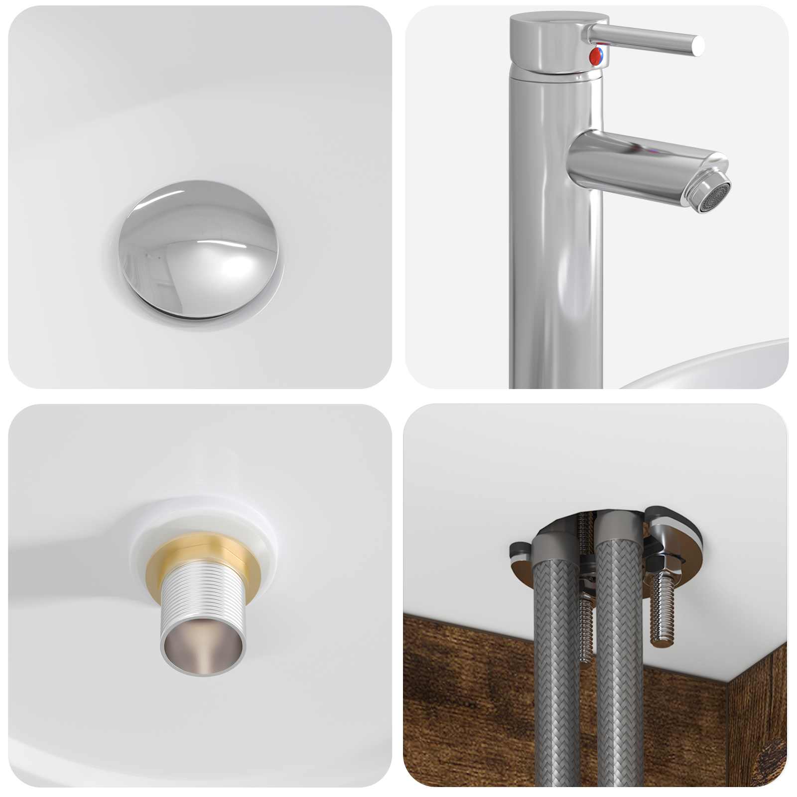 Set ormarića za kupaonicu 5 pcs Dimljeni hrast