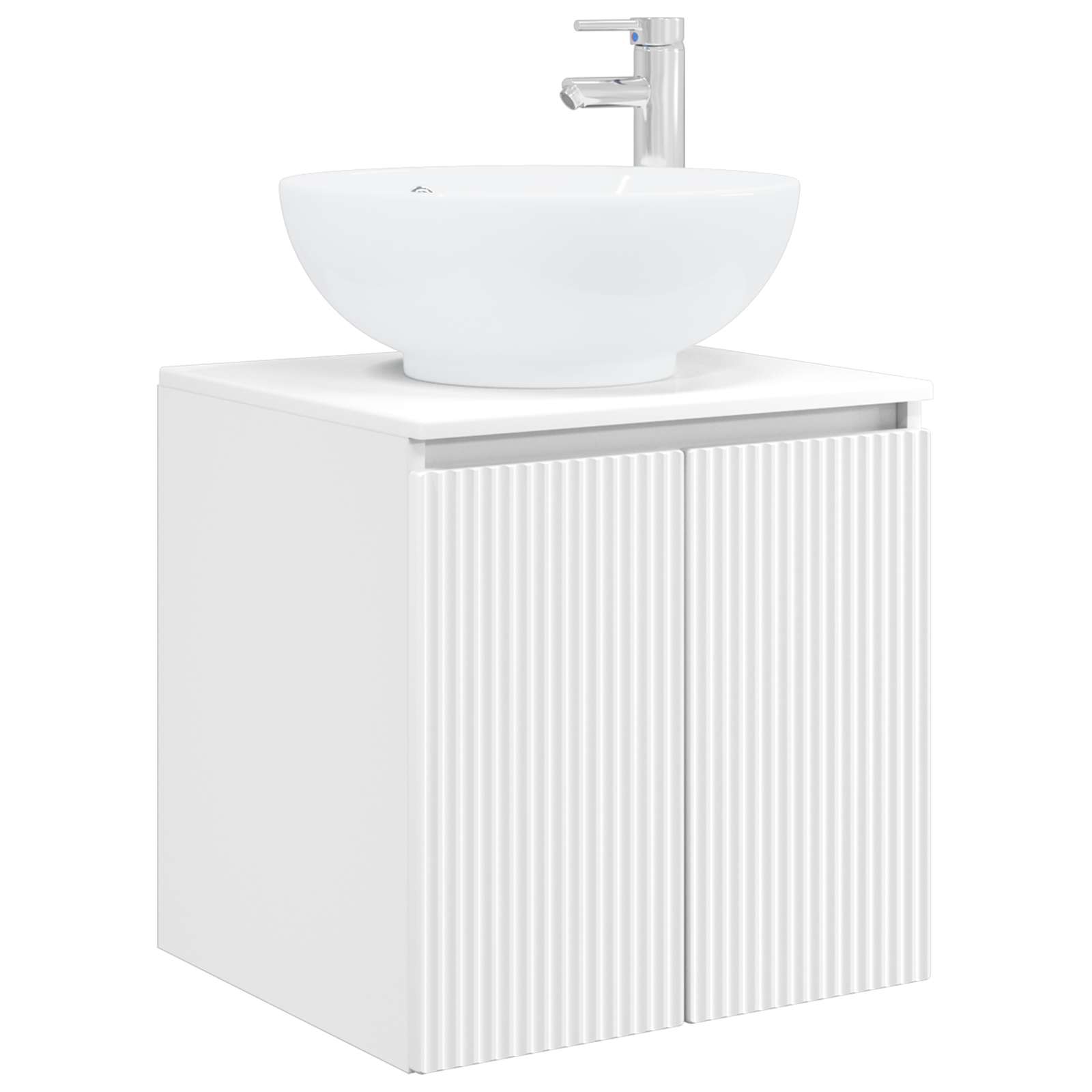 Set ormarića za kupaonicu 5 pcs Bijela Konstruirano drvo