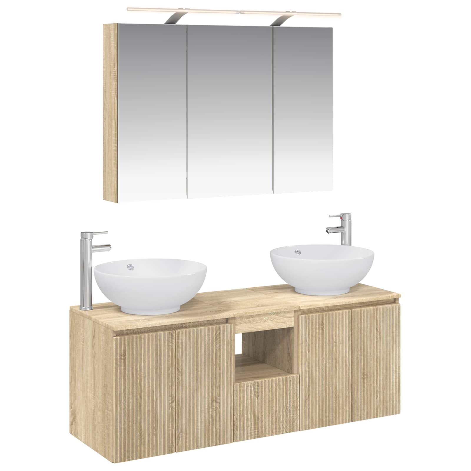 Set ormarića za kupaonicu 4 pcs Hrast sonoma Konstruirano drvo