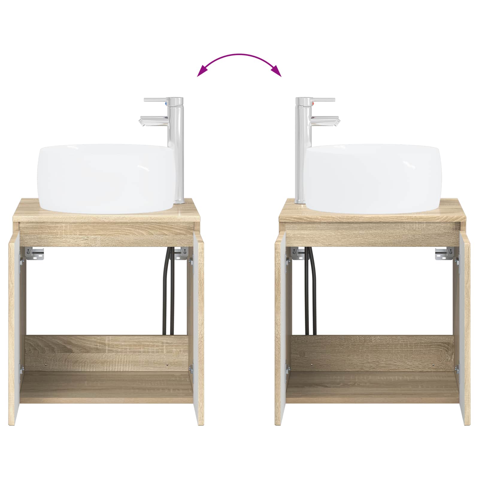 Set ormarića za kupaonicu 4 pcs Hrast sonoma Konstruirano drvo