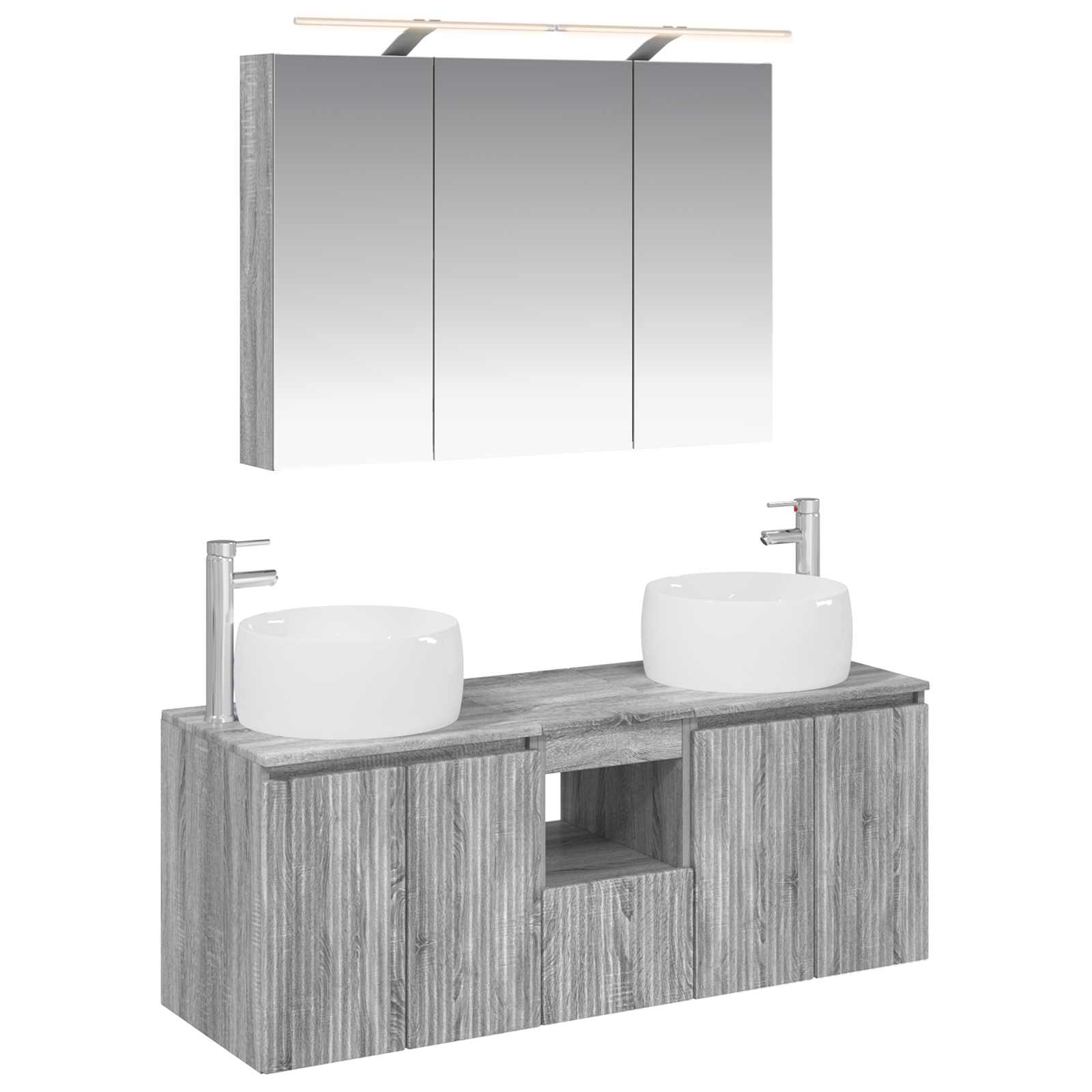 Set ormarića za kupaonicu 4 pcs Siva Sonoma Konstruirano drvo