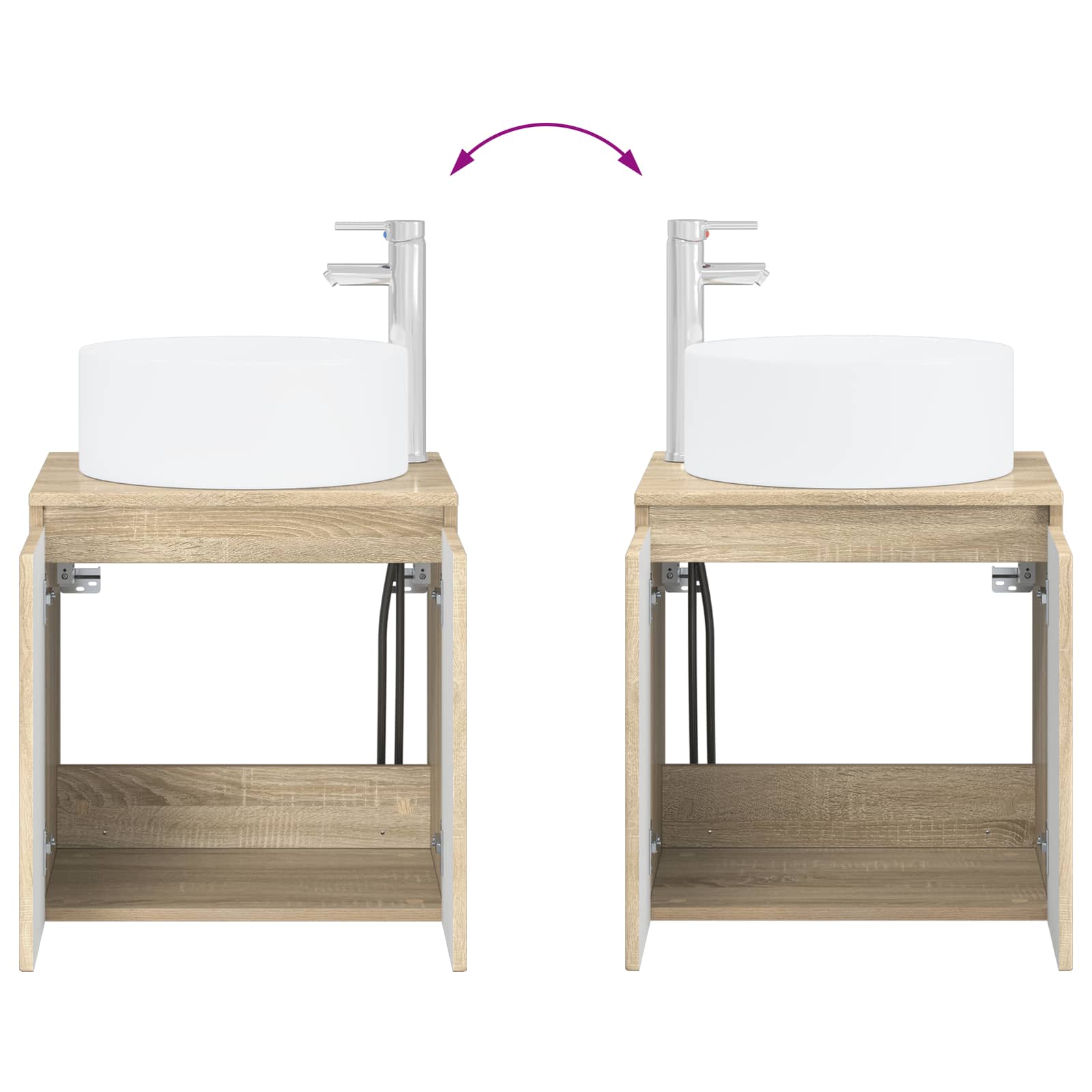 Set ormarića za kupaonicu 4 pcs Hrast sonoma 100 x 14,5 x 70 cm