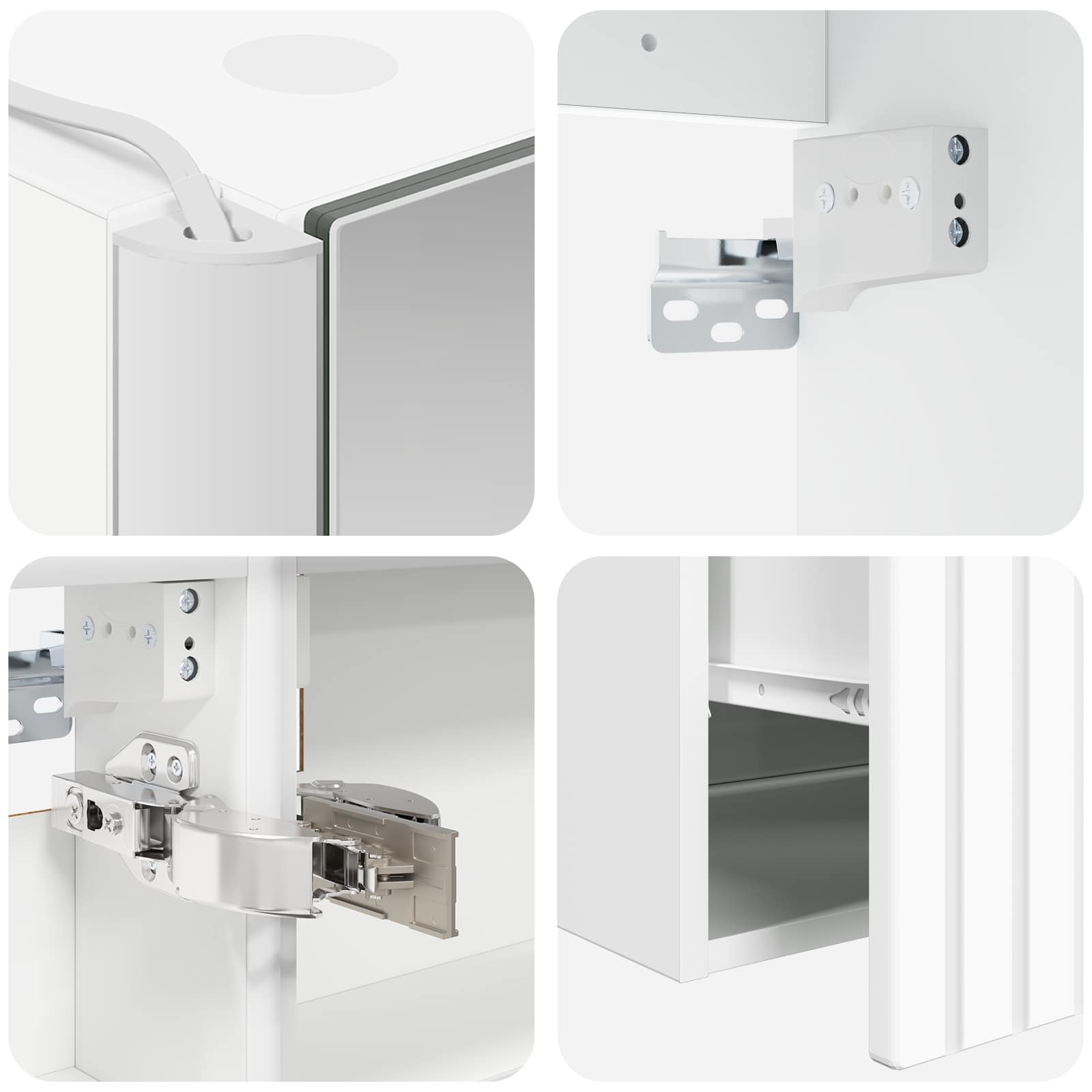 Set ormarića za kupaonicu 5 pcs Bijela 53 x 15,5 x 70 cm