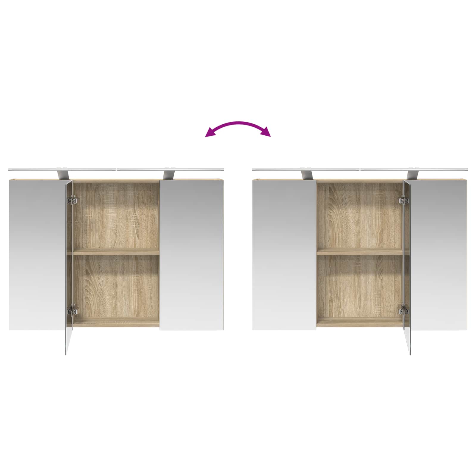 Set ormarića za kupaonicu 4 pcs Hrast sonoma Konstruirano drvo