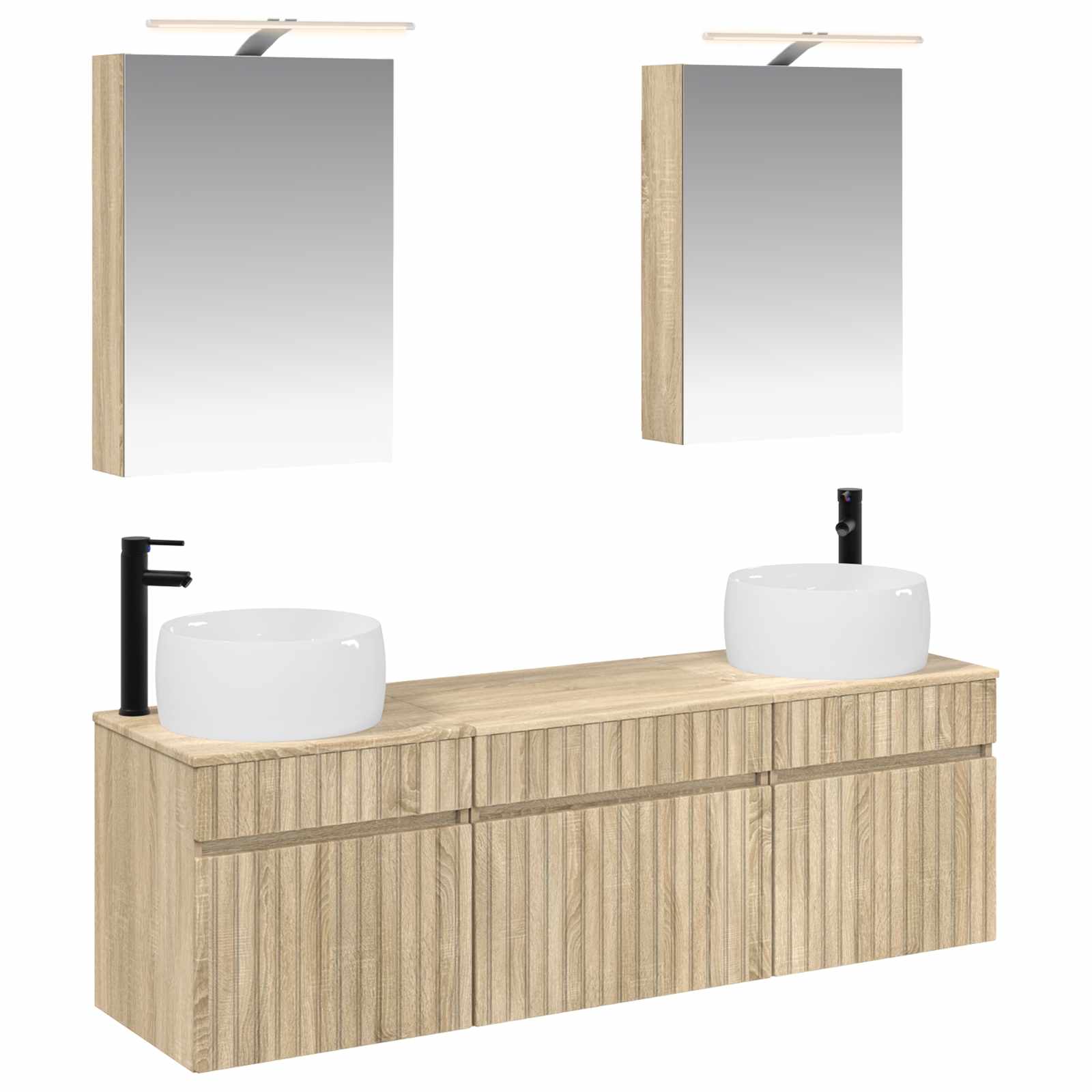 Set ormarića za kupaonicu 5 pcs Hrast sonoma 50 x 14,5 x 70 cm