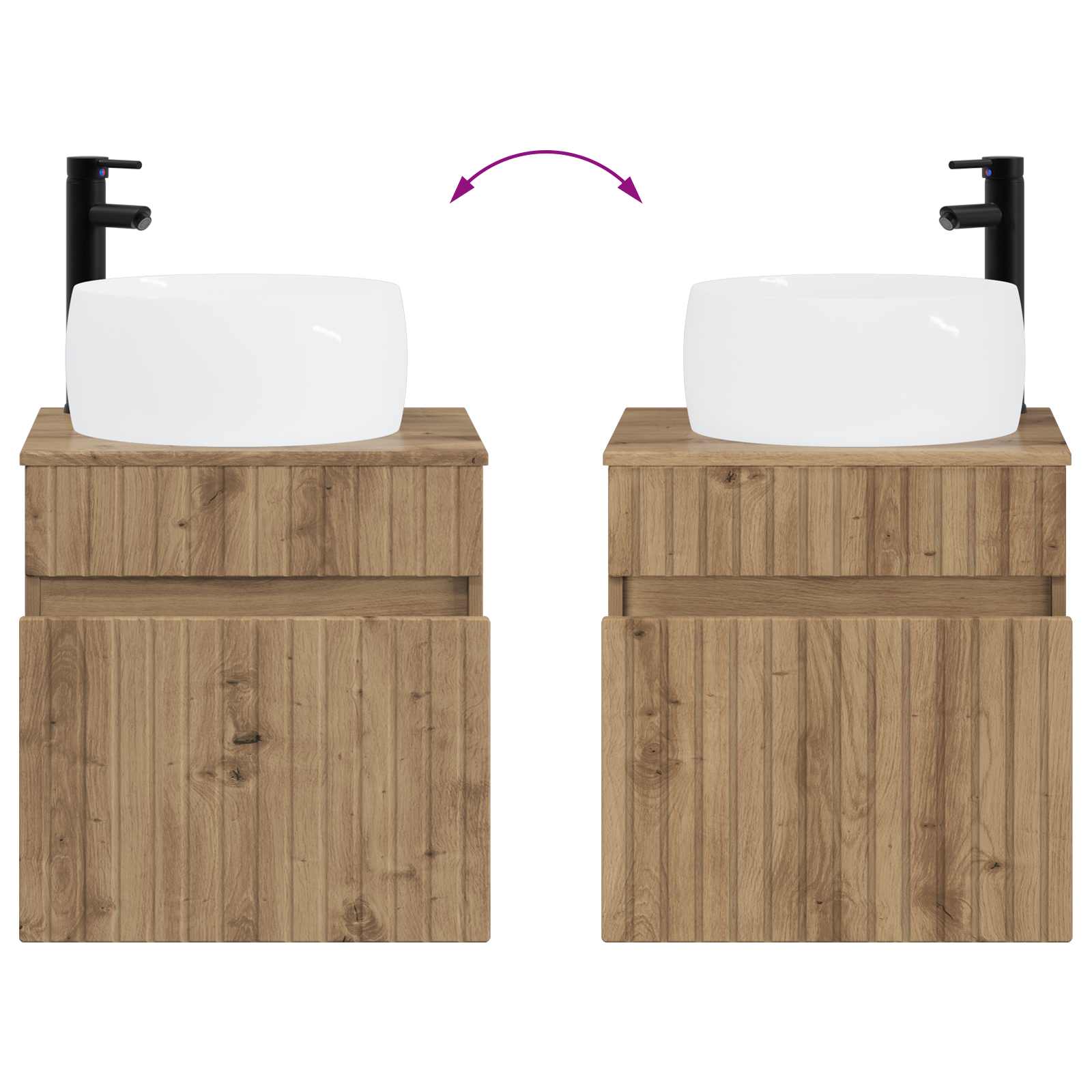 Set ormarića za kupaonicu 5 pcs Hrast artisan 50 x 14,5 x 70 cm
