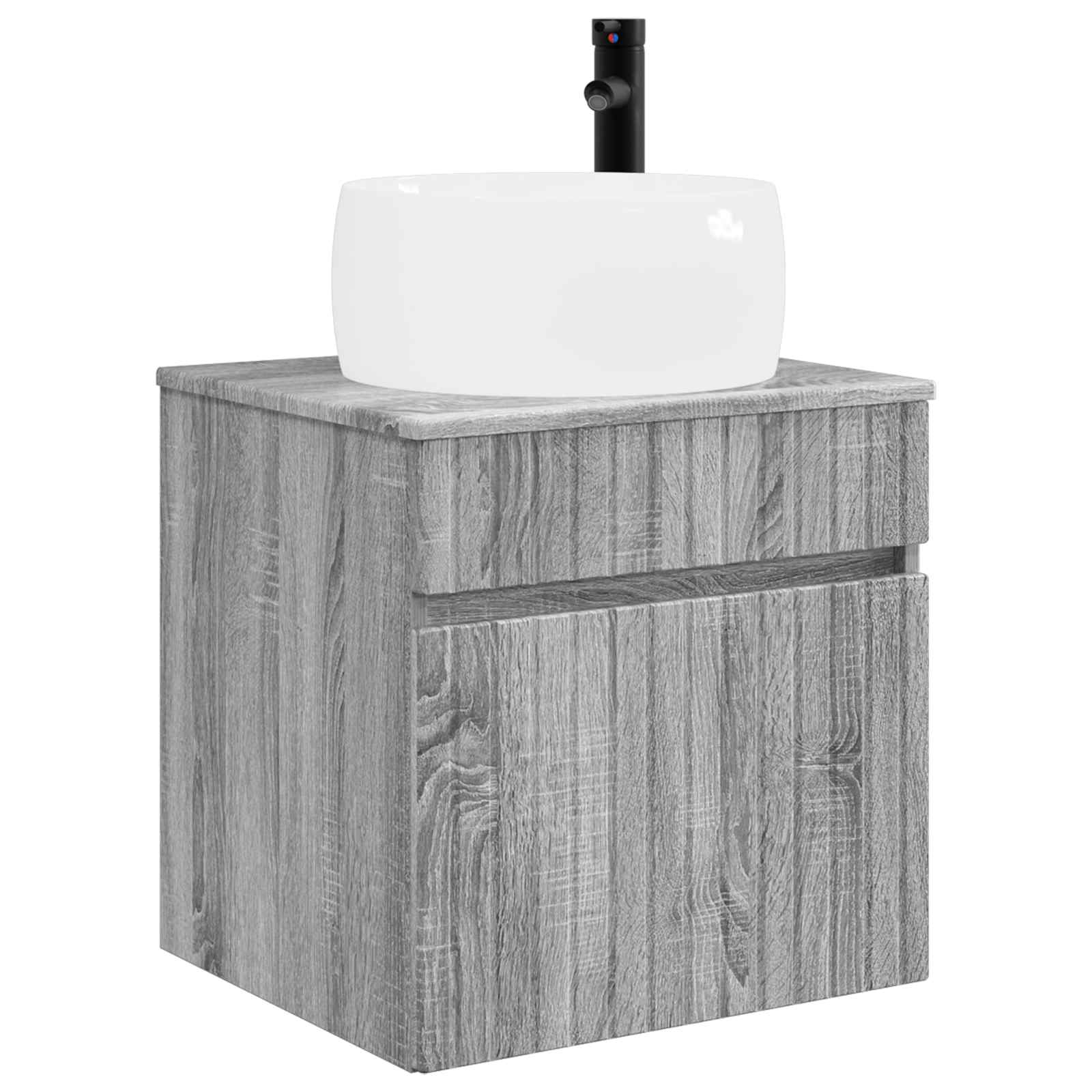 Set ormarića za kupaonicu 5 pcs Siva Sonoma 50 x 14,5 x 70 cm