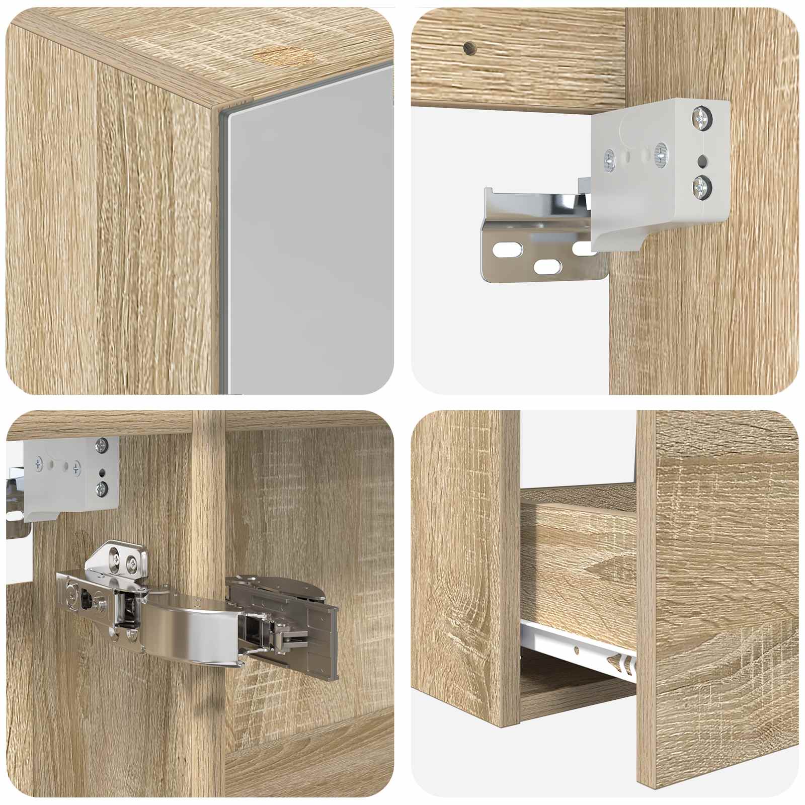 Set ormarića za kupaonicu 5 pcs Hrast sonoma 50 x 14,5 x 70 cm