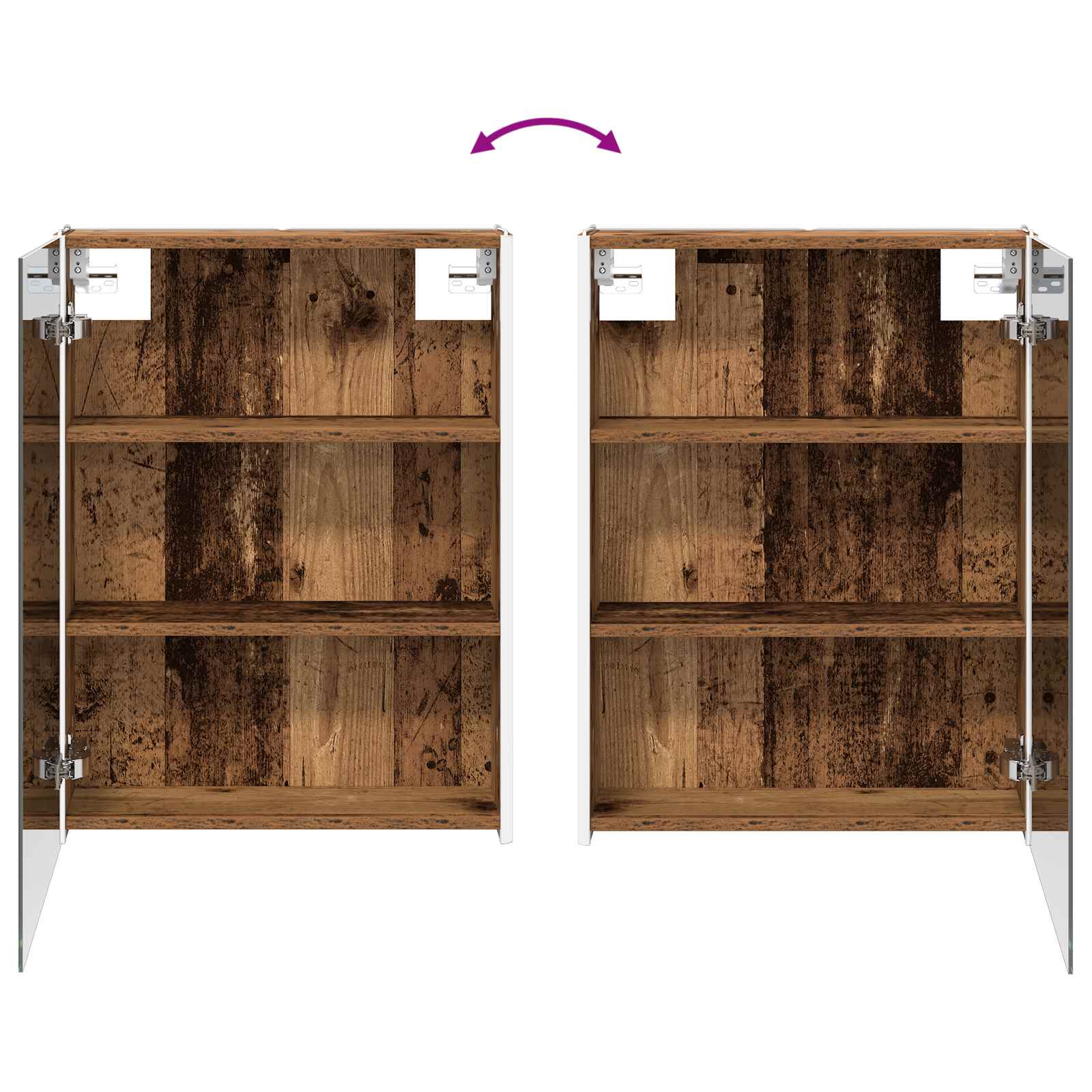 Set ormarića za kupaonicu 5 pcs Staro drvo 53 x 15,5 x 70 cm