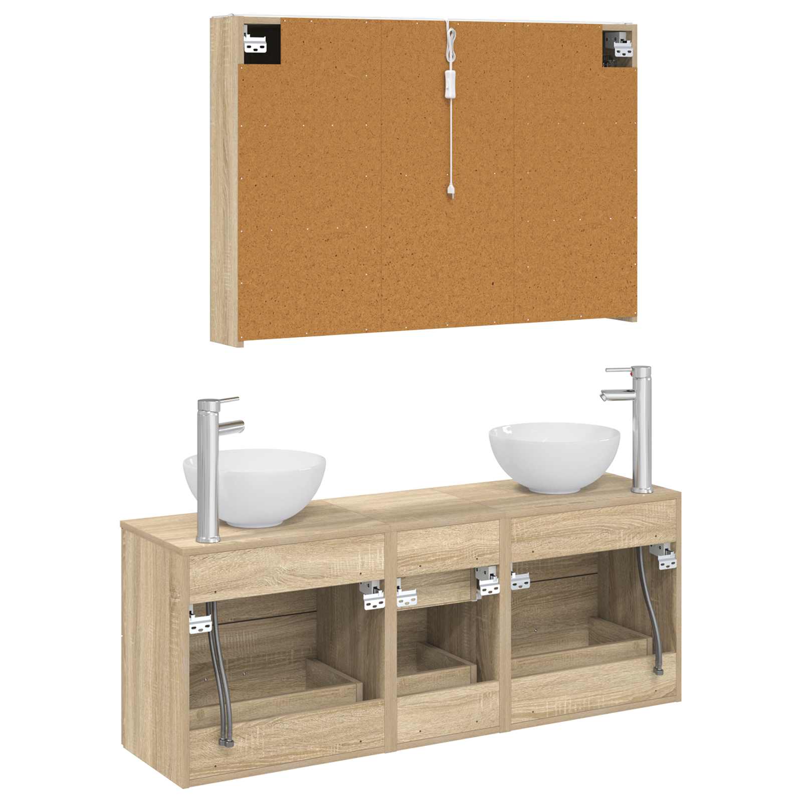 Set namještaja za kupaonicu 4 pcs Hrast sonoma
