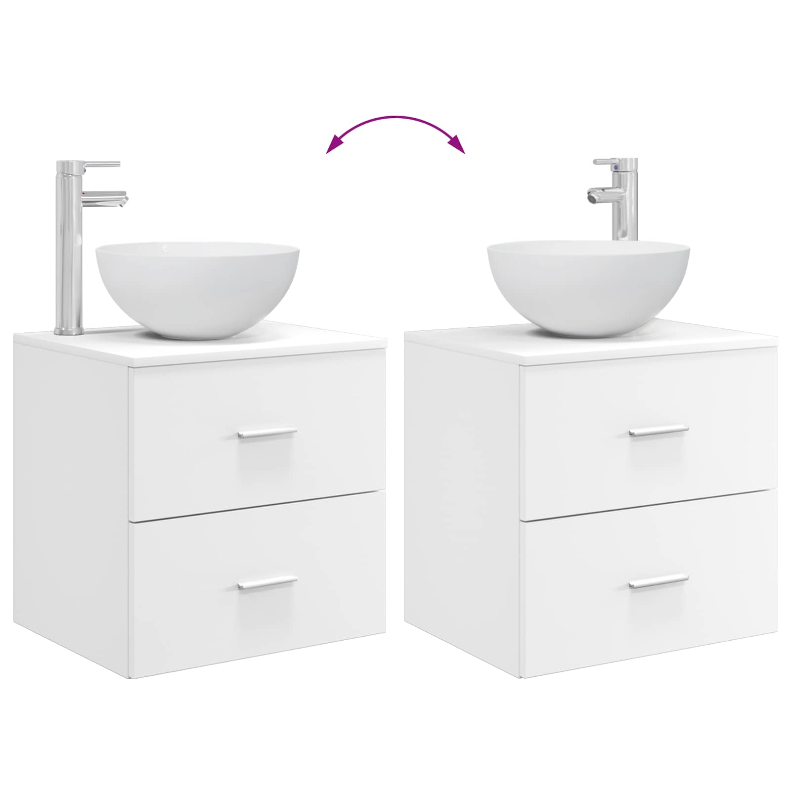Set namještaja za kupaonicu 5 pcs Bijela
