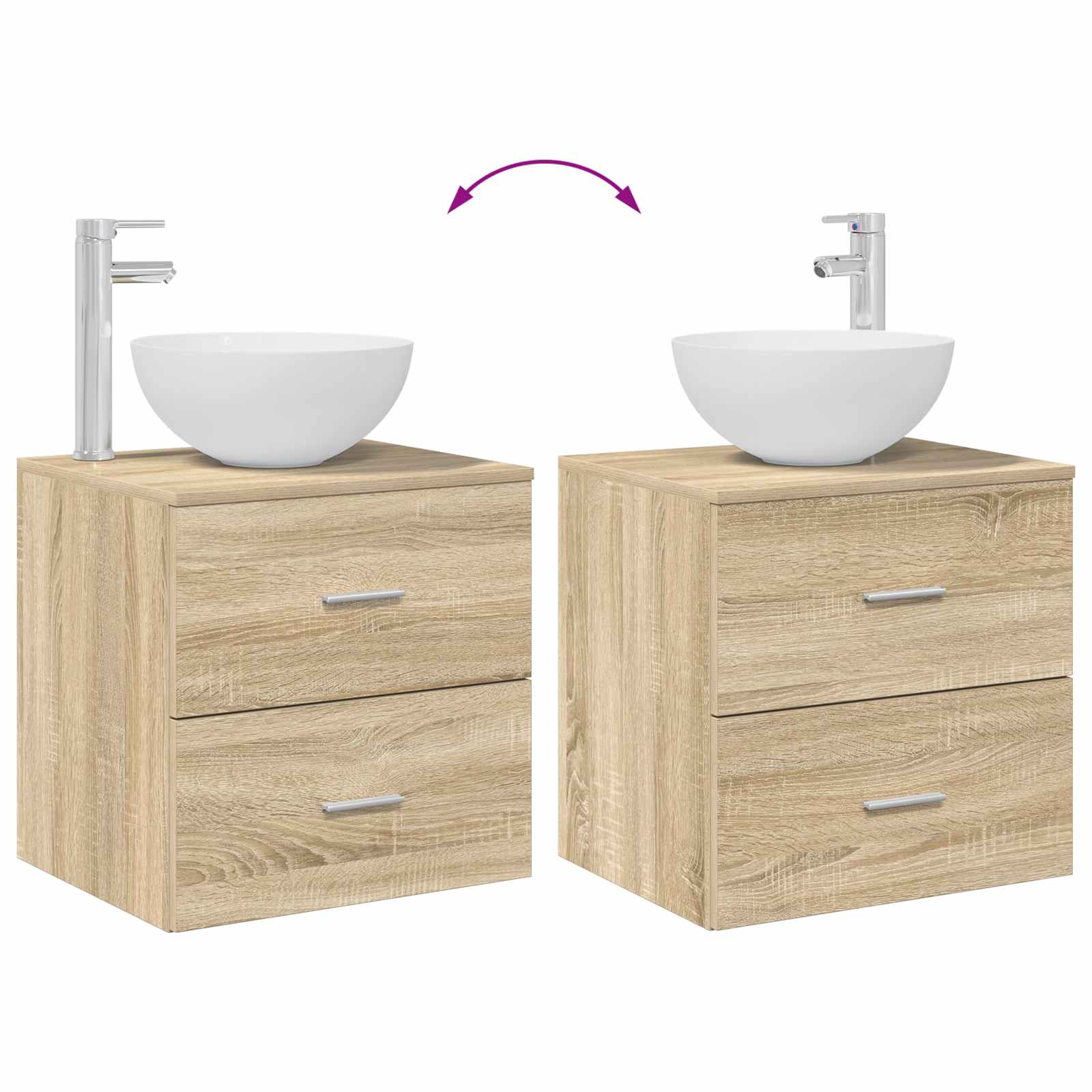 Set namještaja za kupaonicu 5 pcs Hrast sonoma