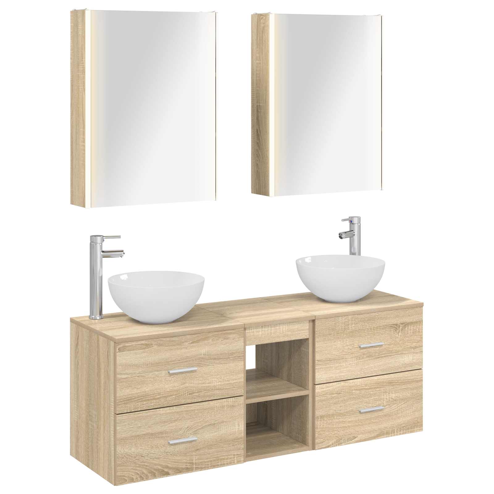 Set namještaja za kupaonicu 5 pcs Hrast sonoma