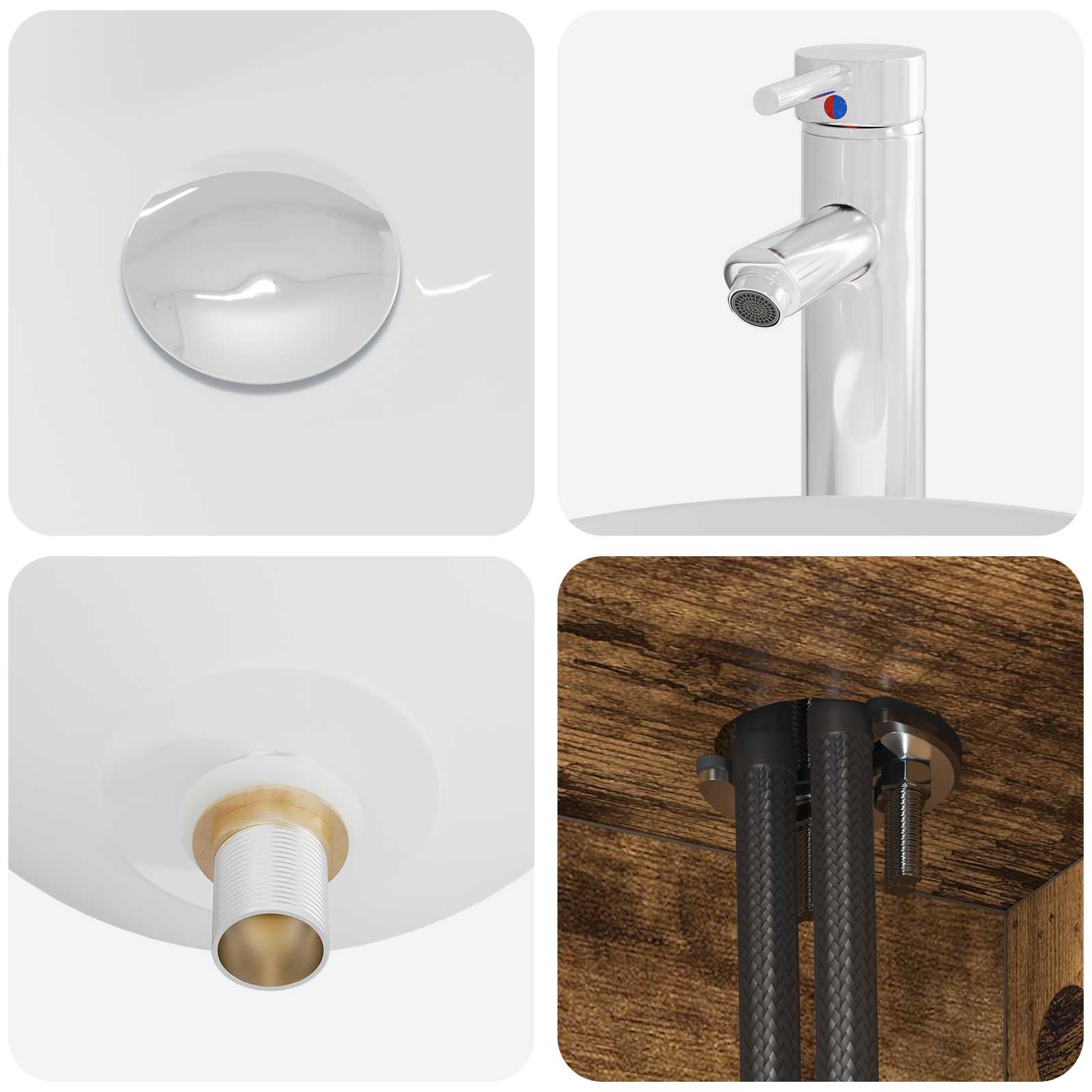 Set namještaja za kupaonicu 5 pcs Dimljeni hrast