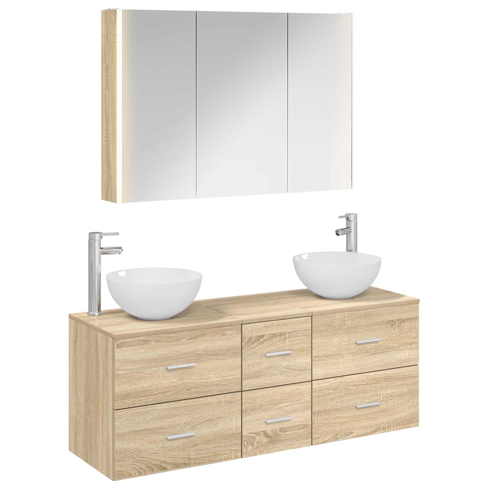 Set namještaja za kupaonicu 4 pcs Hrast sonoma