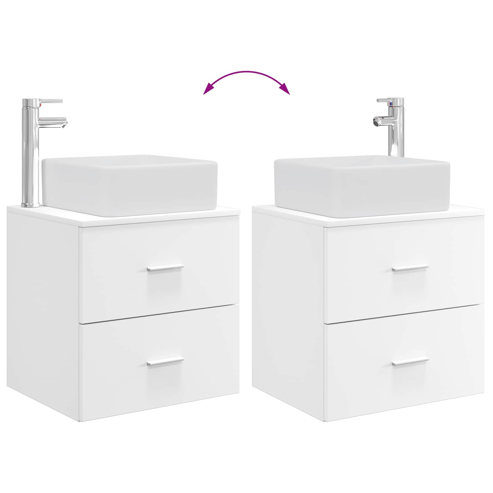 Set namještaja za kupaonicu 5 pcs Bijela