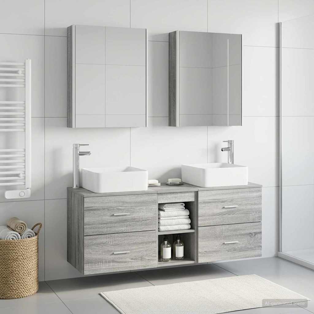 Set namještaja za kupaonicu 5 pcs Siva Sonoma