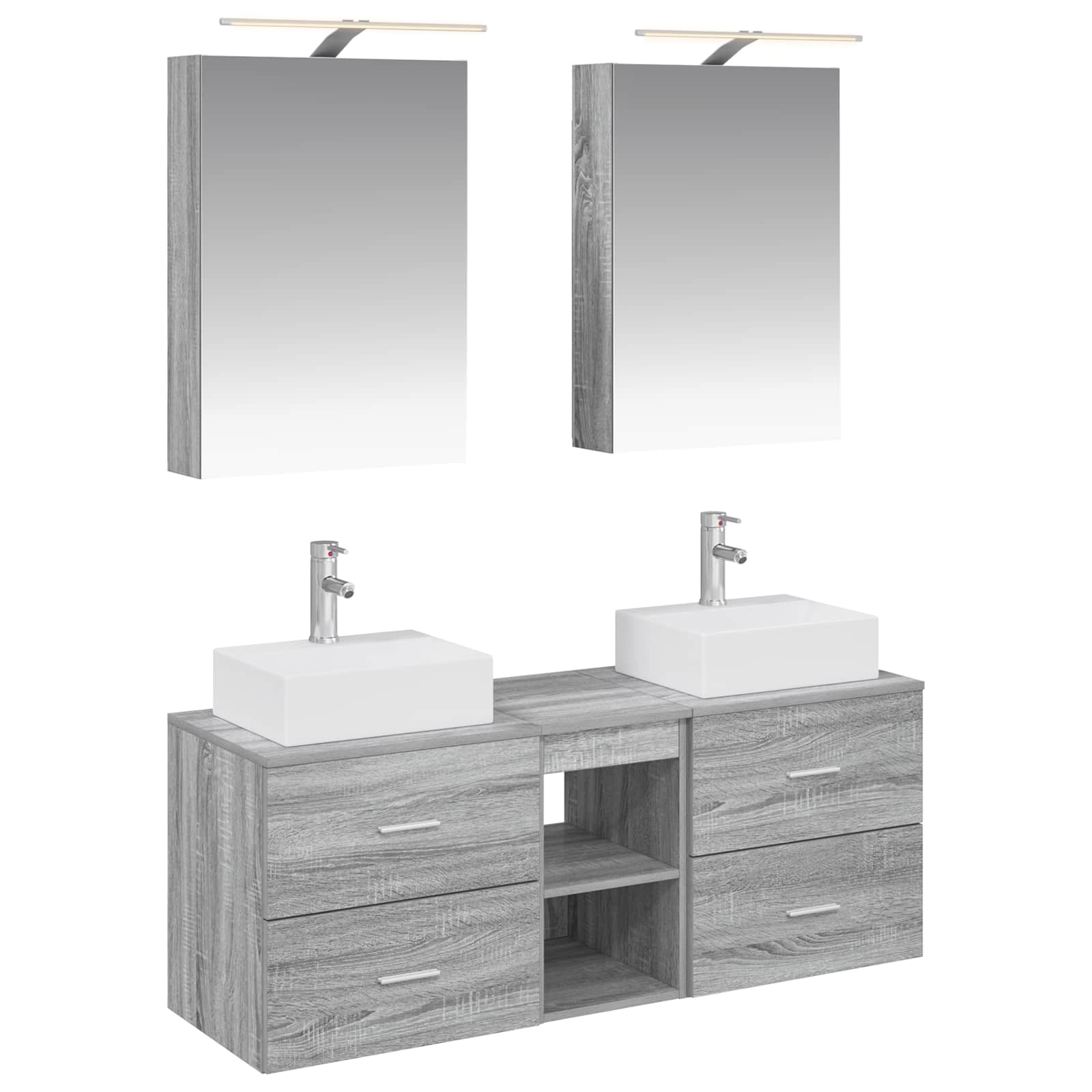 Set namještaja za kupaonicu 5 pcs Siva Sonoma