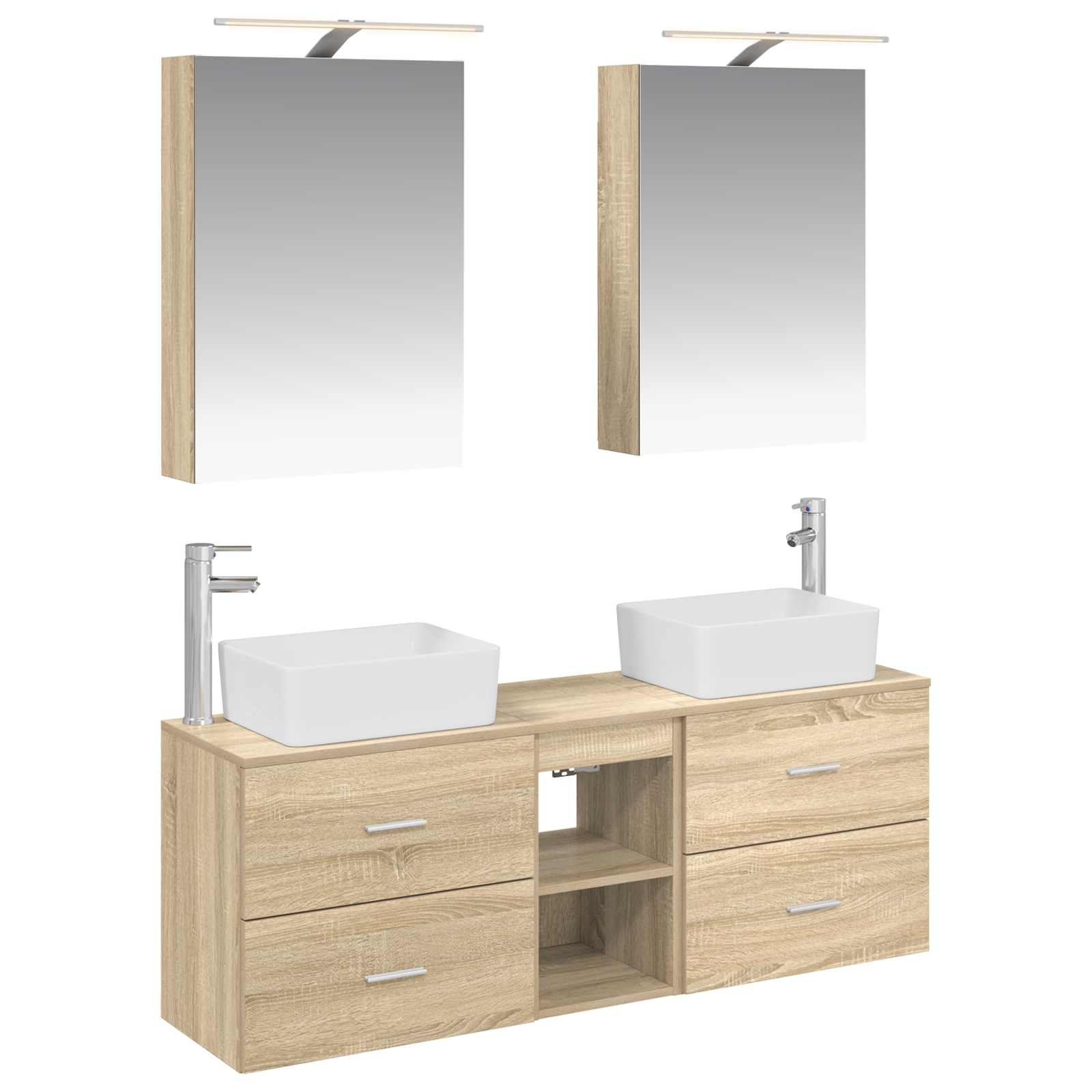 Set namještaja za kupaonicu 5 pcs Hrast sonoma
