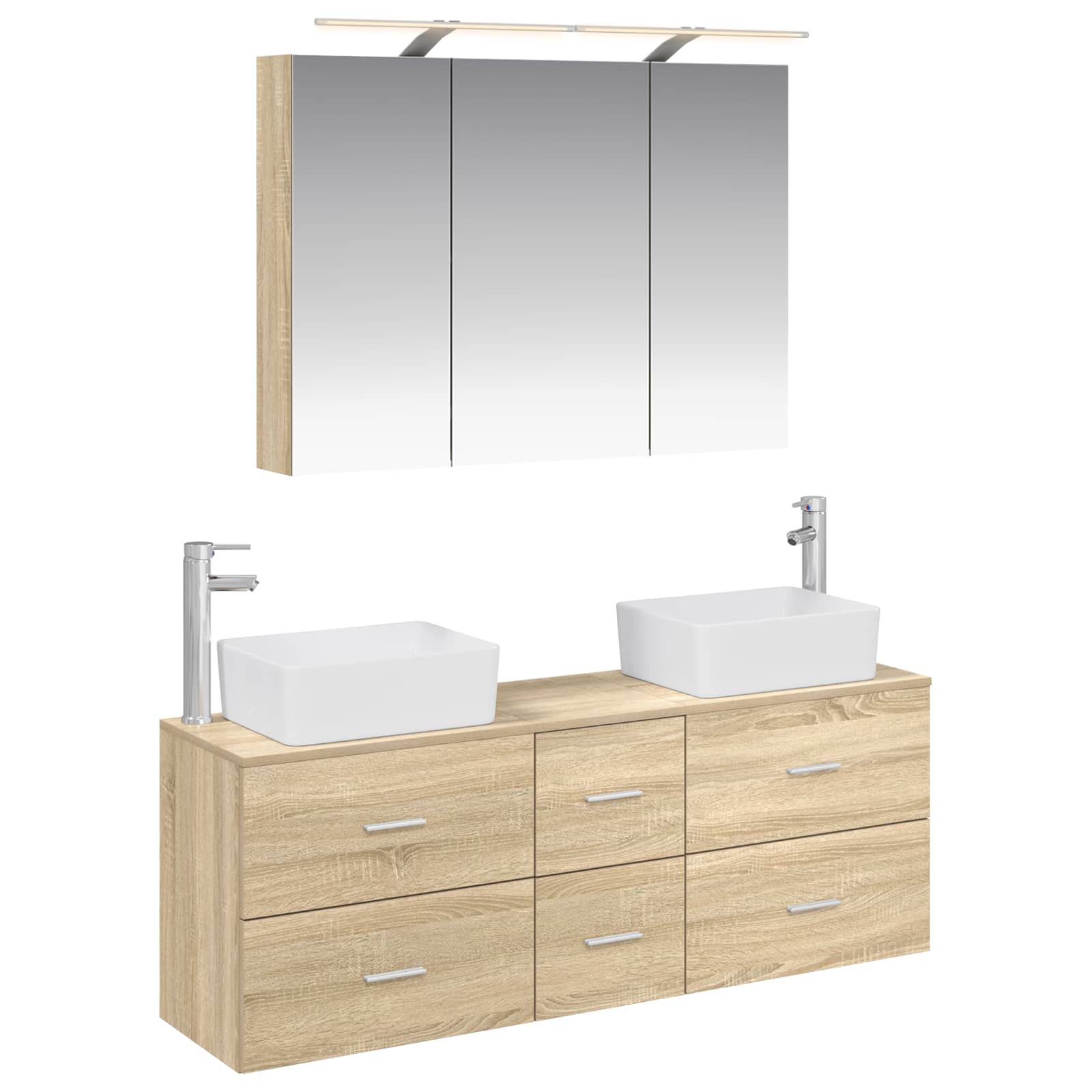 Set namještaja za kupaonicu 4 pcs Hrast sonoma