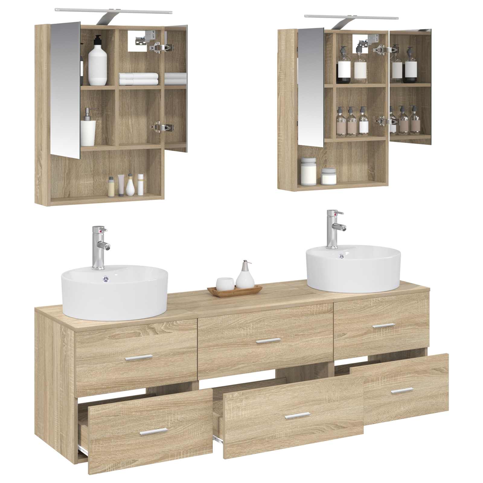 Set namještaja za kupaonicu 5 pcs Hrast sonoma