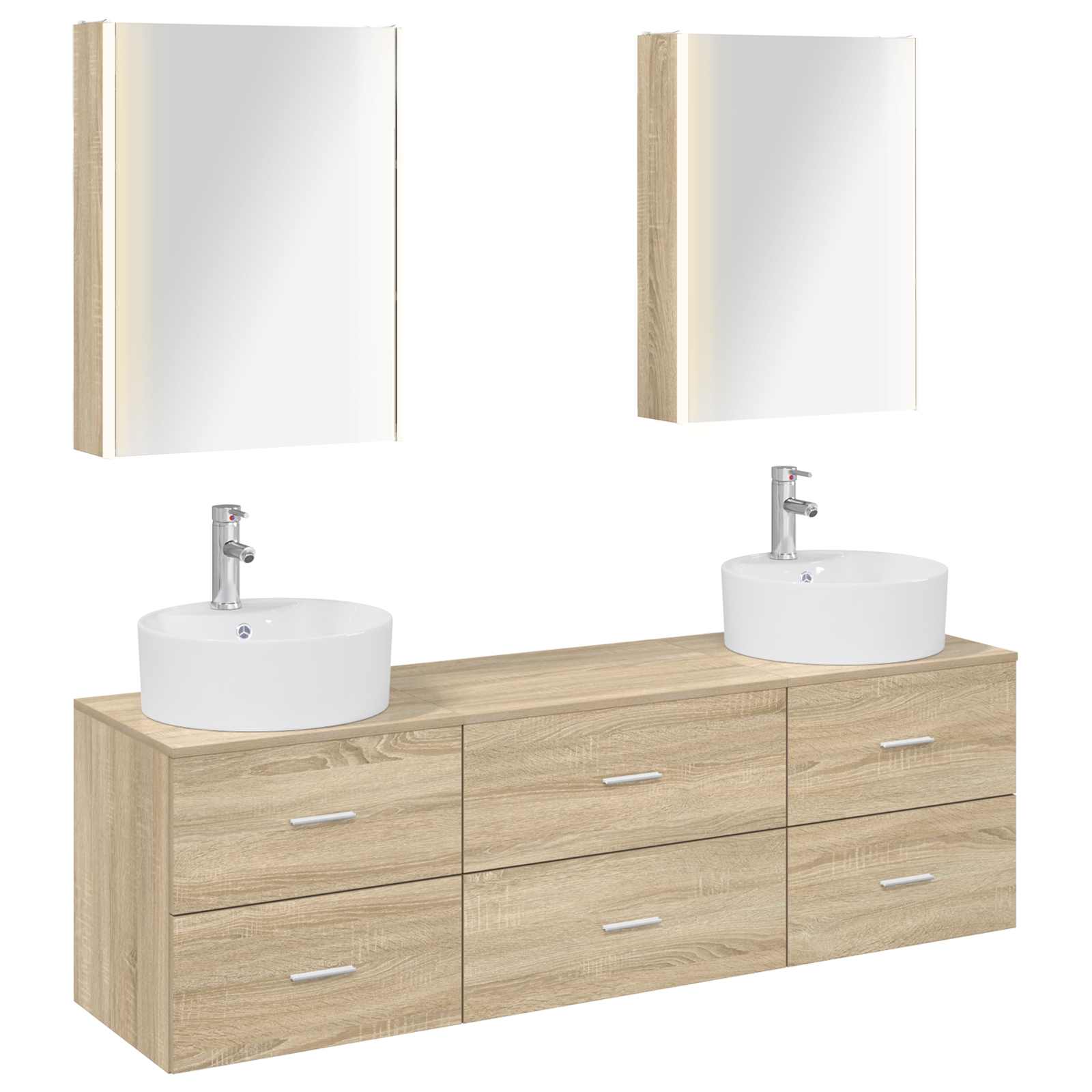 Set namještaja za kupaonicu 5 pcs Hrast sonoma