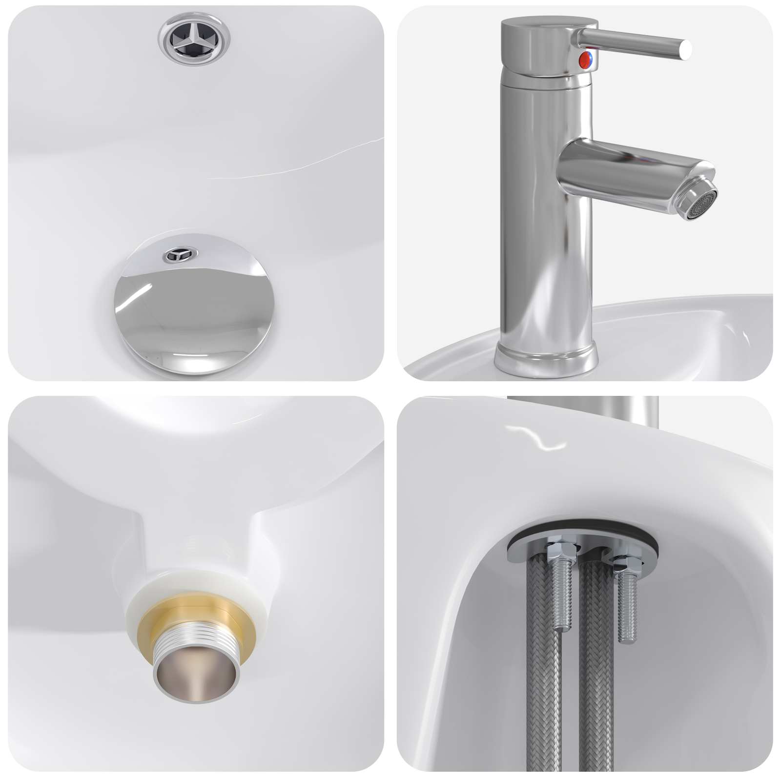 Set namještaja za kupaonicu 4 pcs Dimljeni hrast