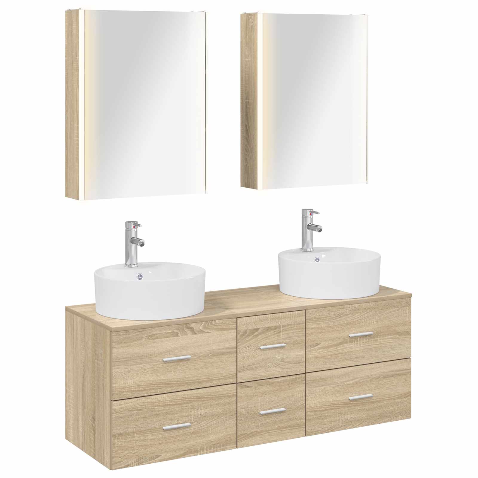 Set namještaja za kupaonicu 5 pcs Hrast sonoma