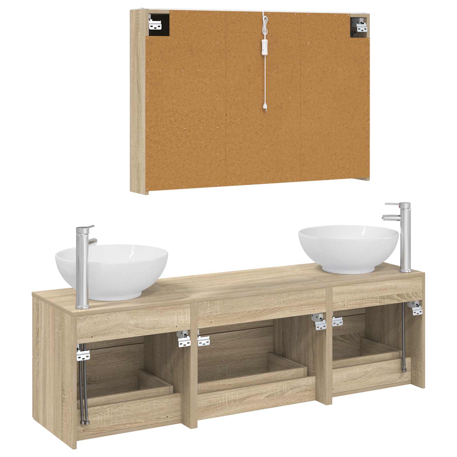 Set namještaja za kupaonicu 4 pcs Hrast sonoma