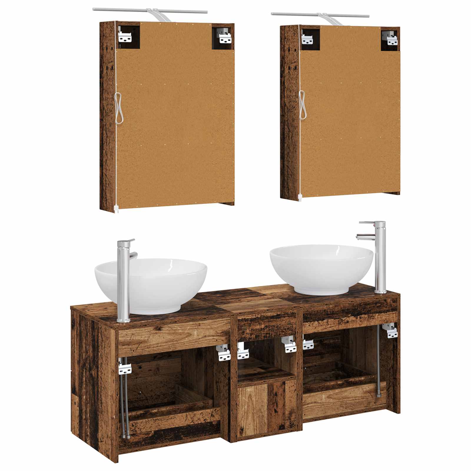 Set namještaja za kupaonicu 5 pcs Staro drvo