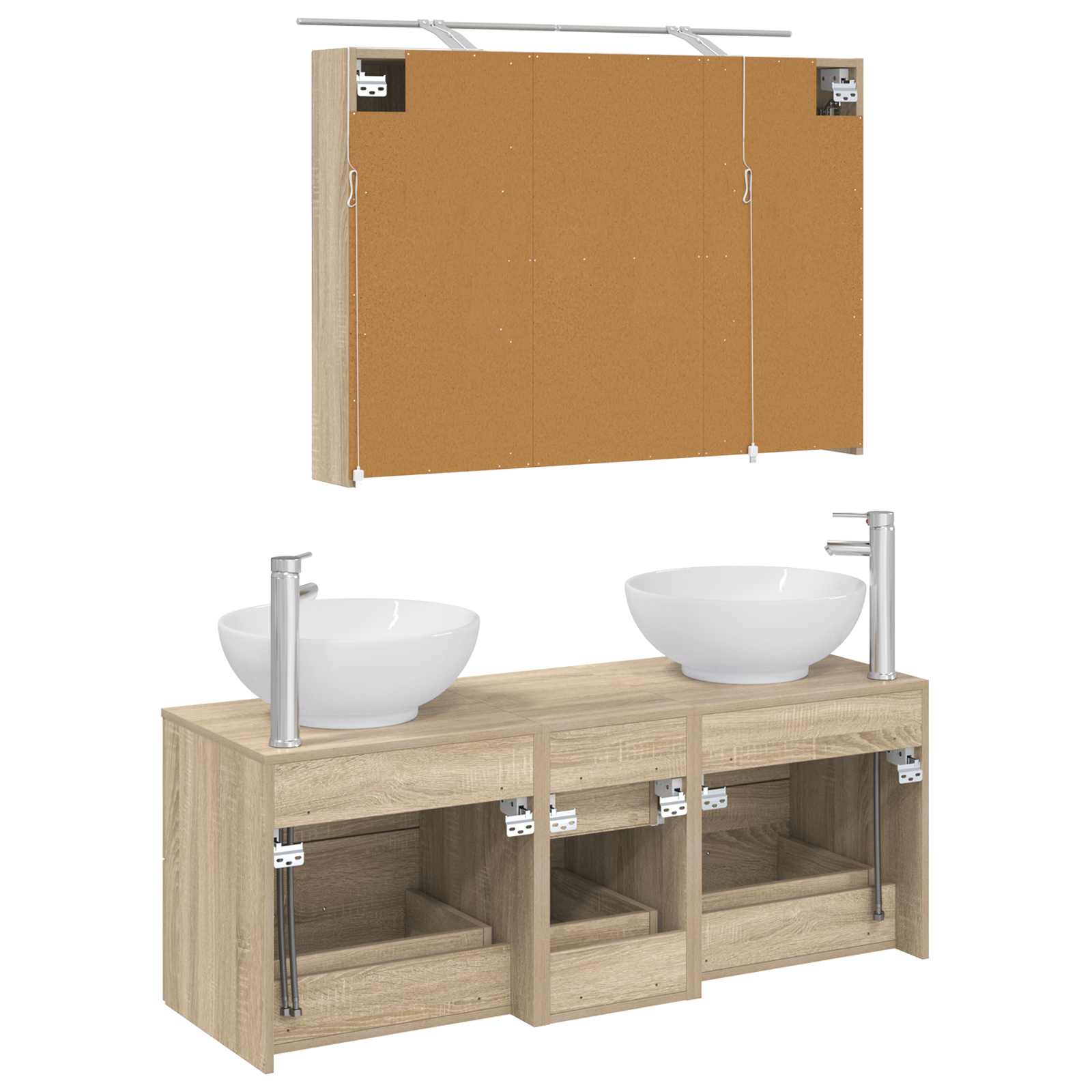 Set namještaja za kupaonicu 4 pcs Hrast sonoma