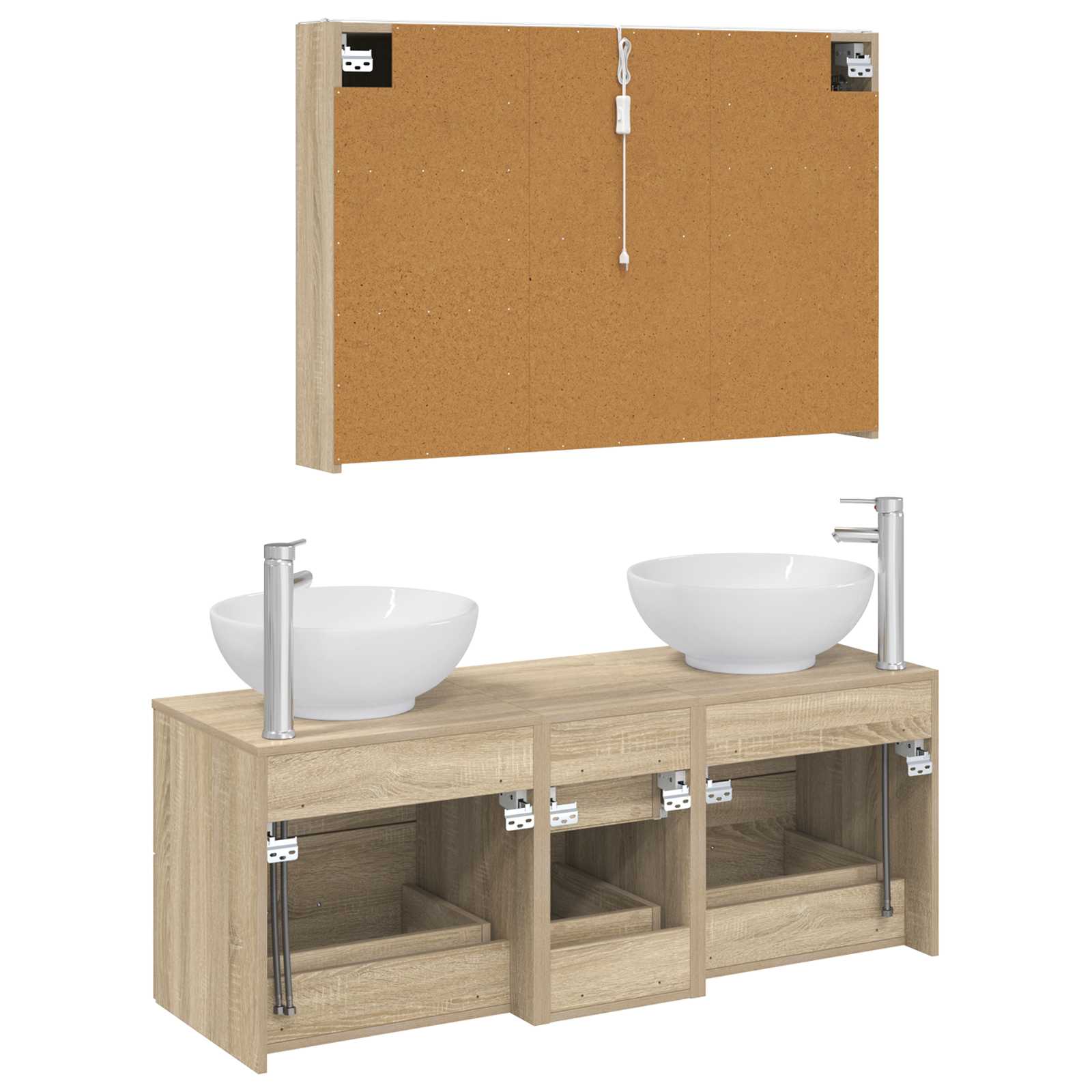 Set namještaja za kupaonicu 4 pcs Hrast sonoma