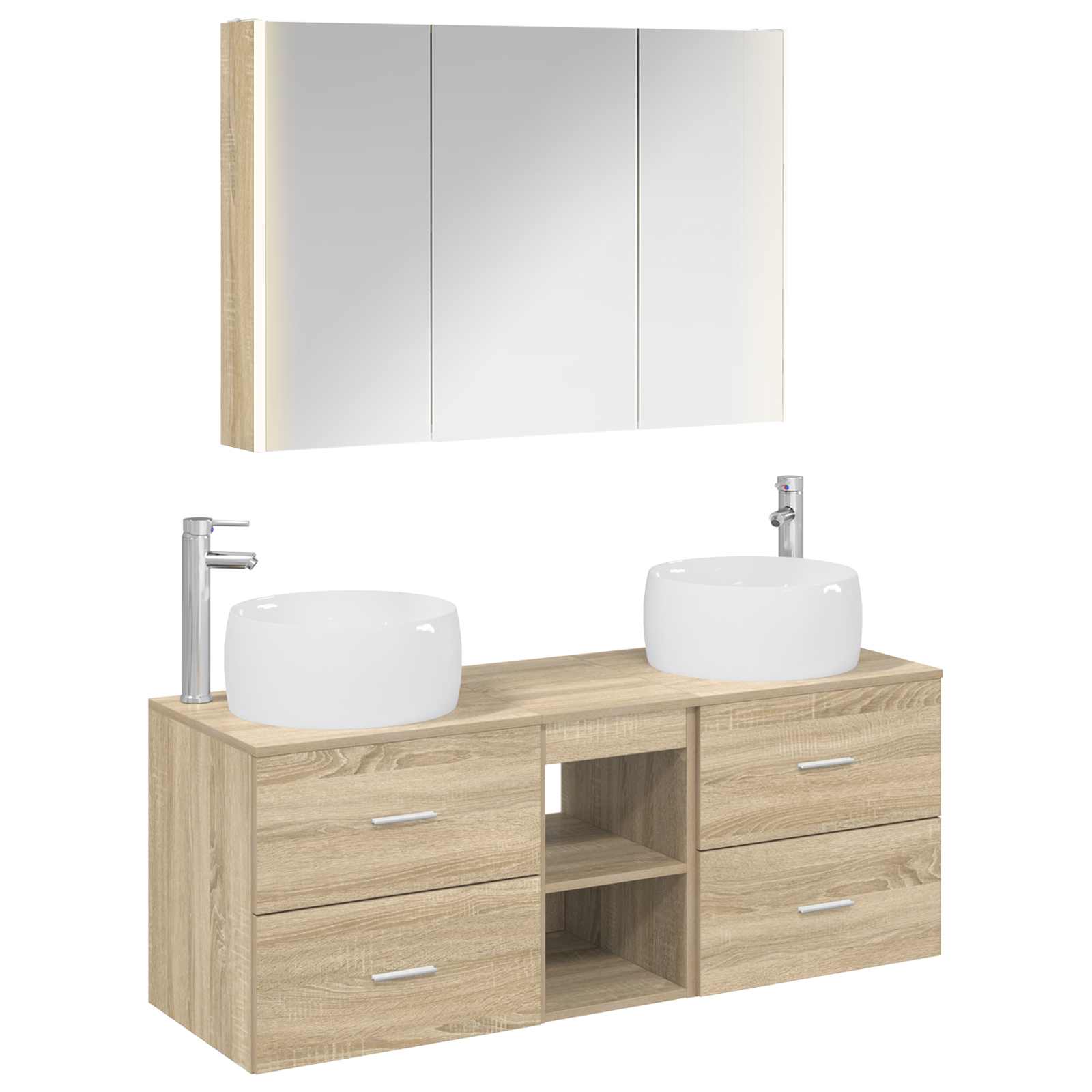 Set namještaja za kupaonicu 4 pcs Hrast sonoma
