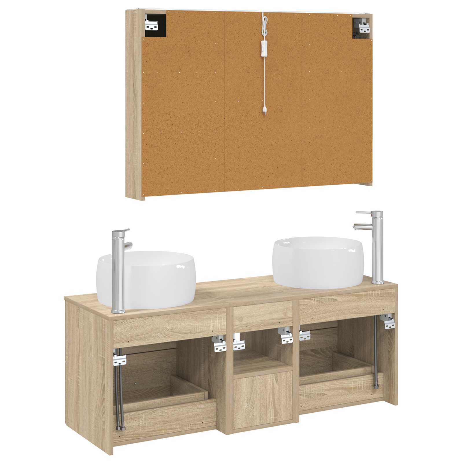 Set namještaja za kupaonicu 4 pcs Hrast sonoma