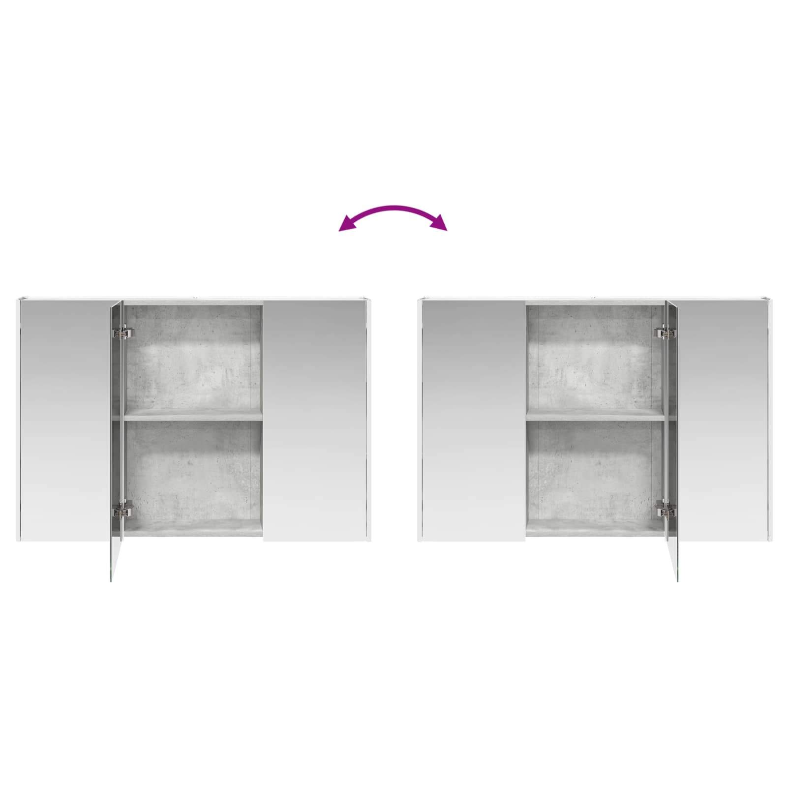 Set namještaja za kupaonicu 6 pcs Betonska siva